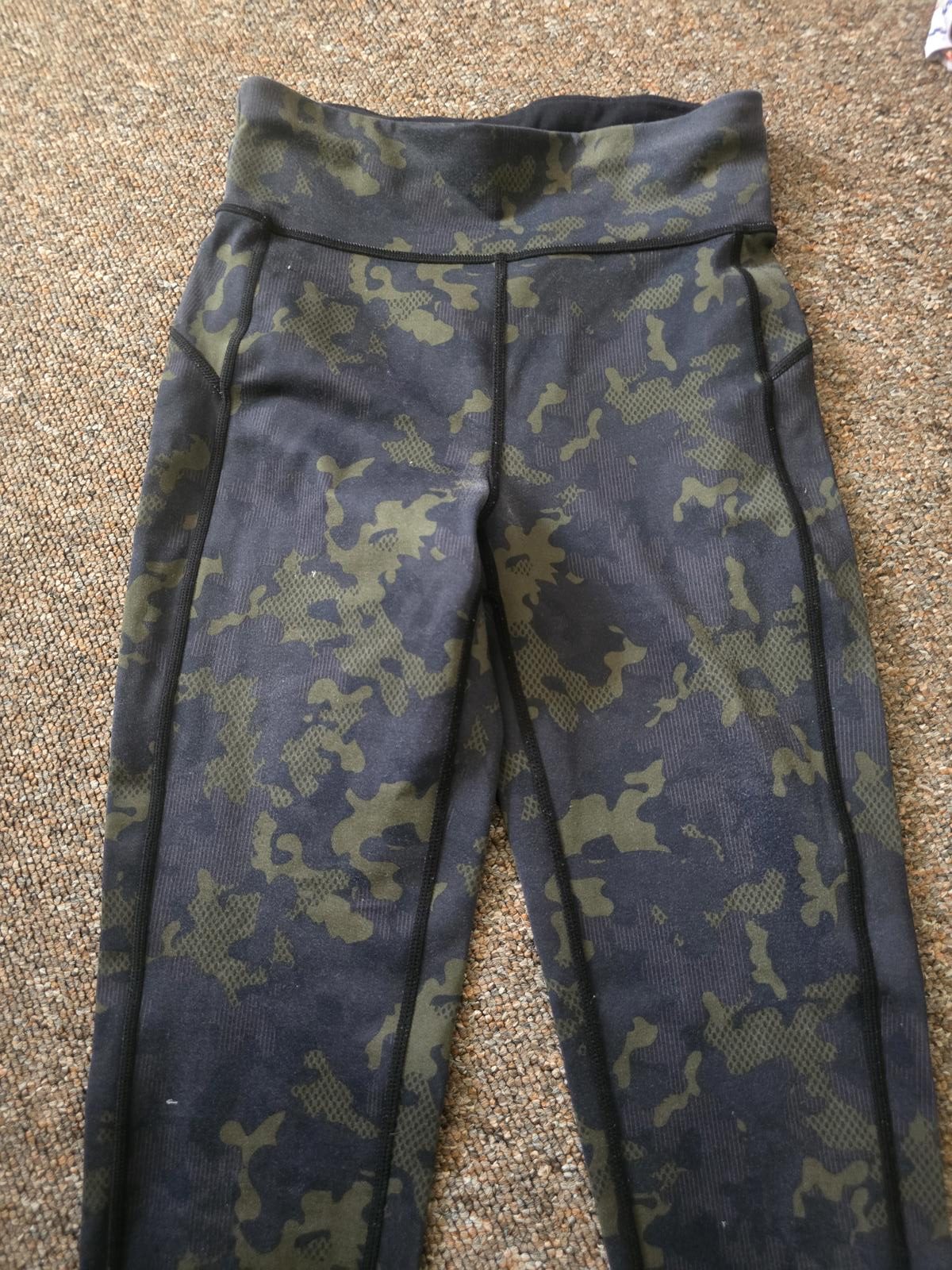 High Waisted Camo Print Gym Leggings – Size S – Squat Proof, gym, activewear, yoga