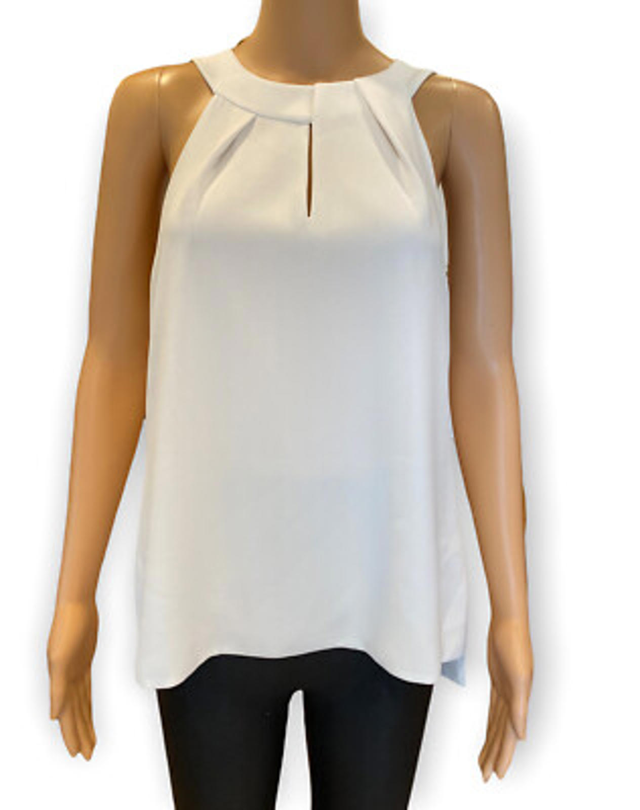 Ted Baker "Beaula" Keyhole Sleeveless Top, Ivory, Elegant, Capsule Wardrobe, size 12