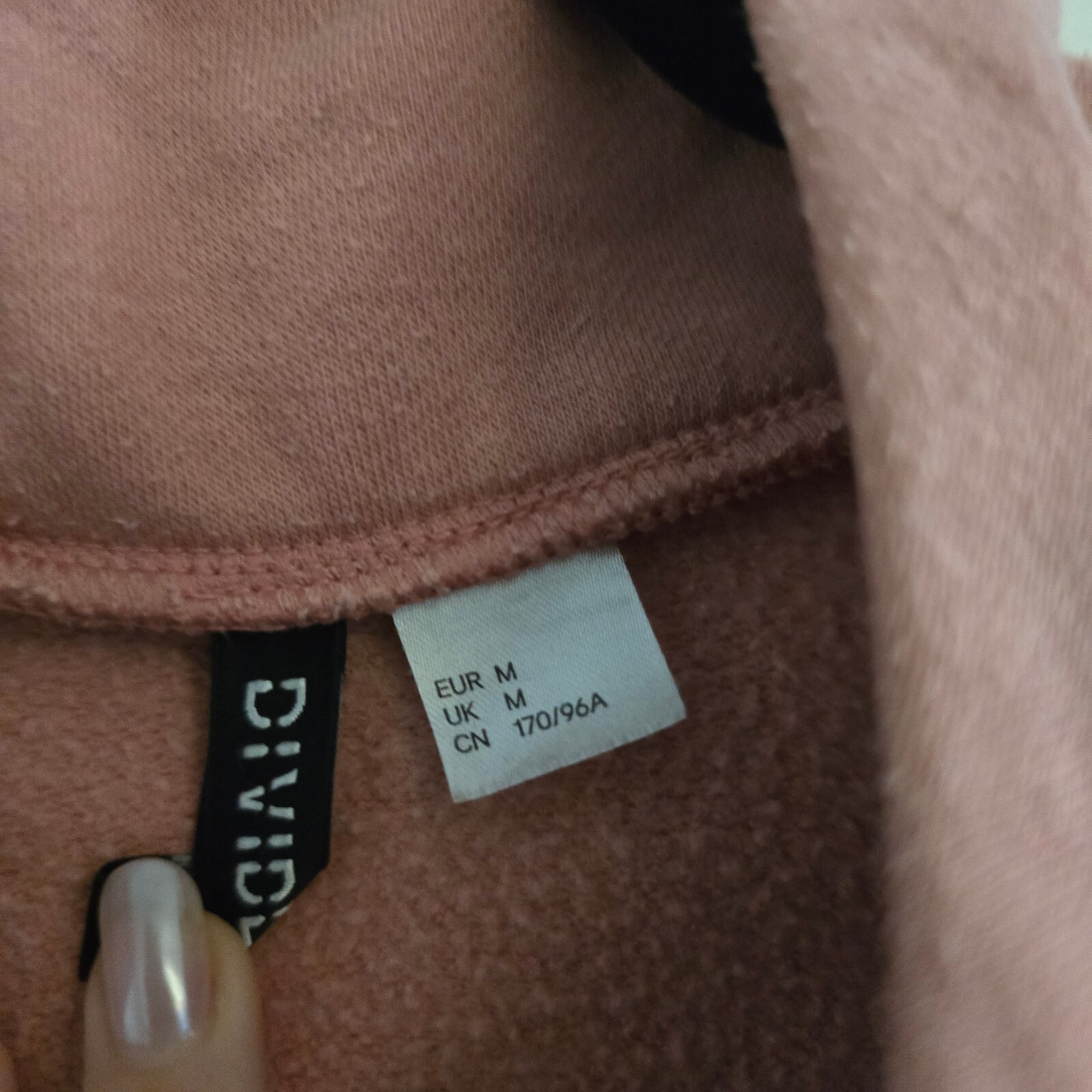 H&M Pink Cropped Half Zip Sweatshirt Jumper, Relaxed, Sporty, Medium image 5