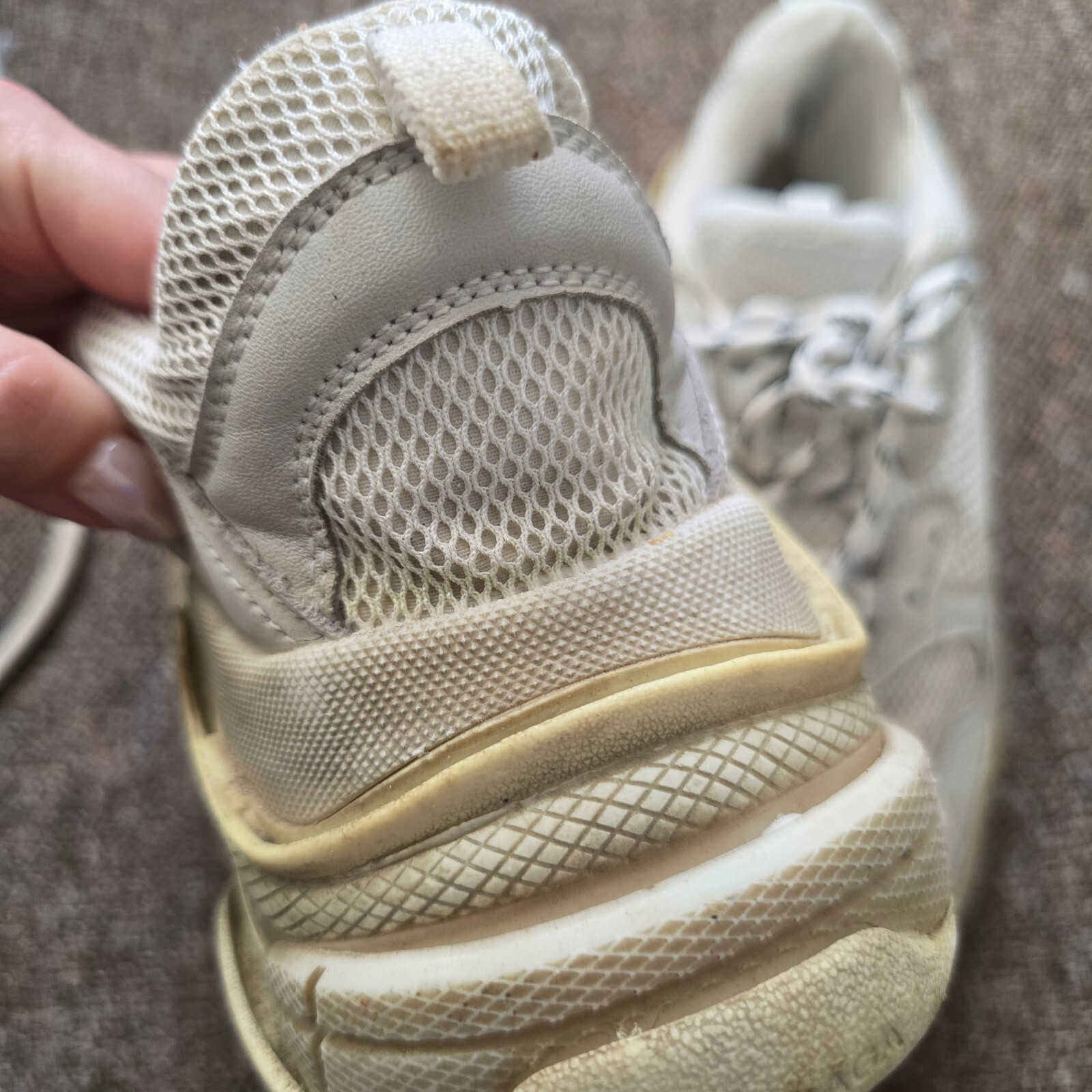 Balenciaga Triple S White Chunky Sneakers Size 43, Mens Designer Trainer image 5