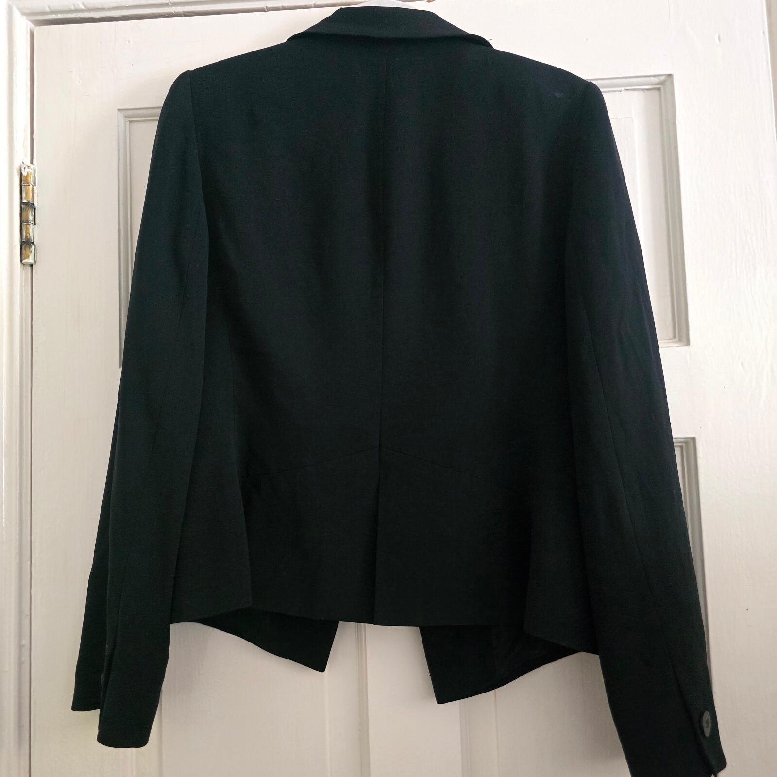 Planet Black Blazer Jacket, waterfall lapel, single breasted, vintage, size 12 image 4