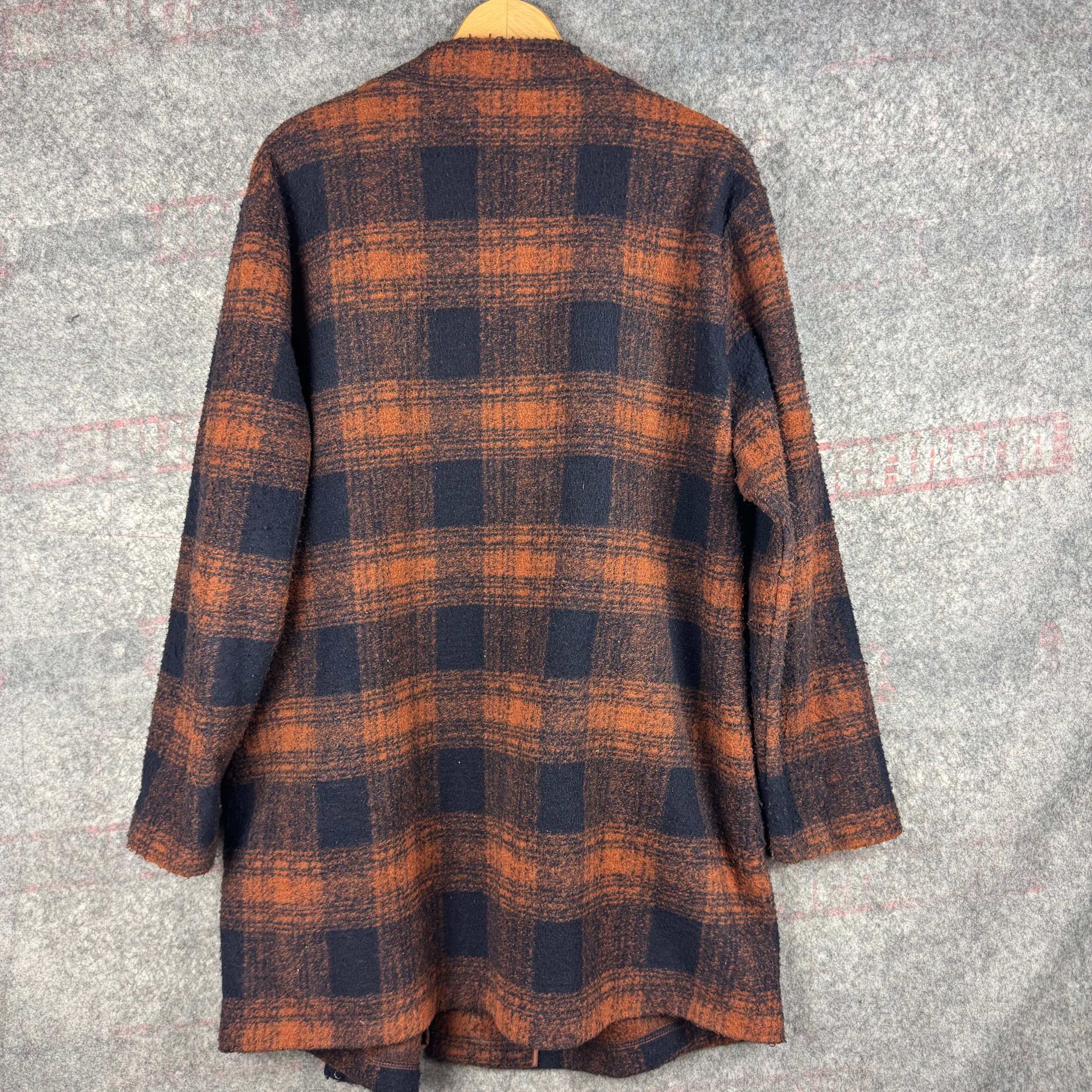 The Collection Orange & Black Checked Open Coat UK Size 20 image 5