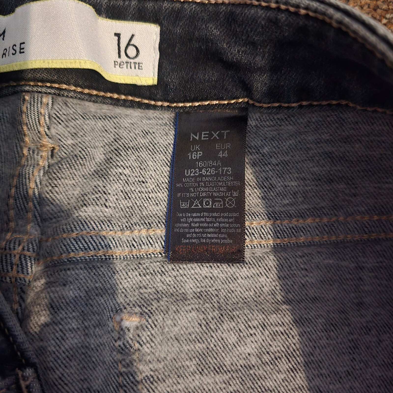 Next Slim Mid Rise Dark Grey Jeans image 3