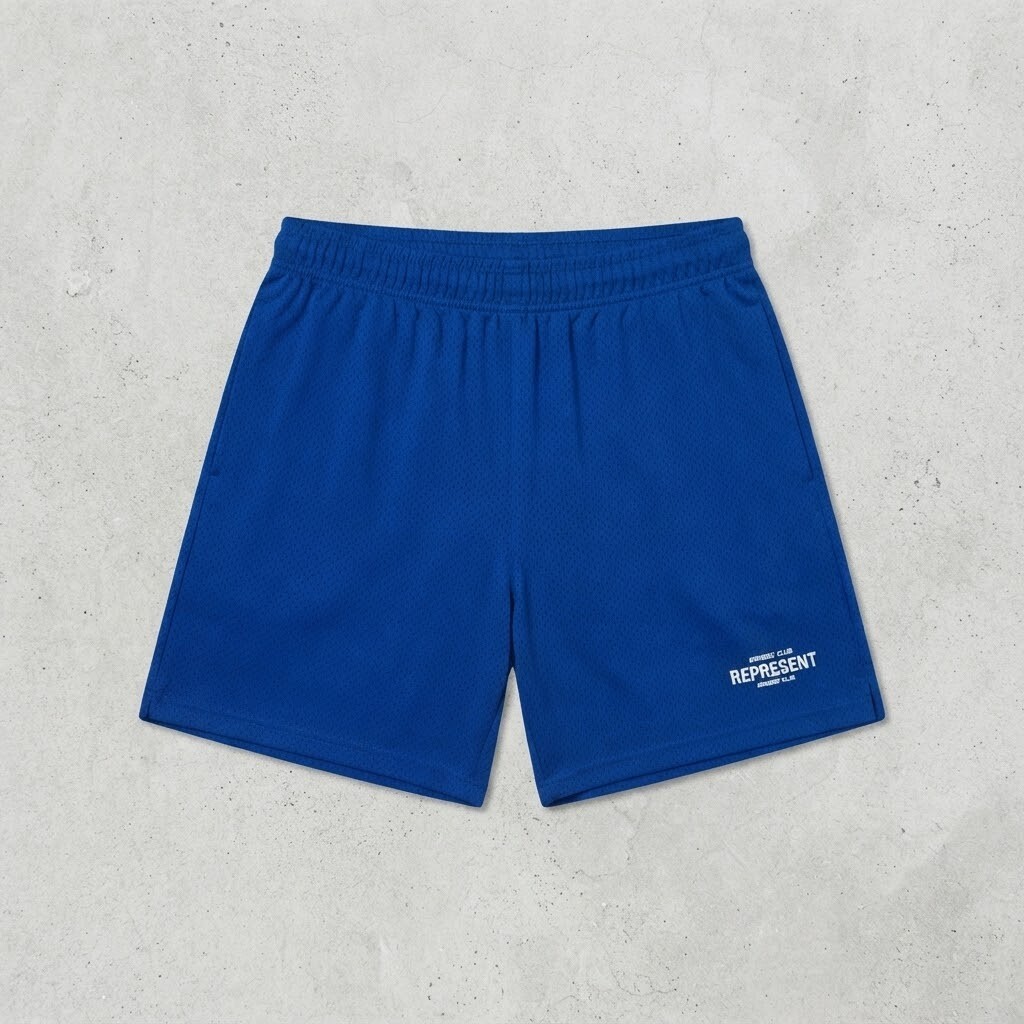 Represent Blue Mesh Shorts