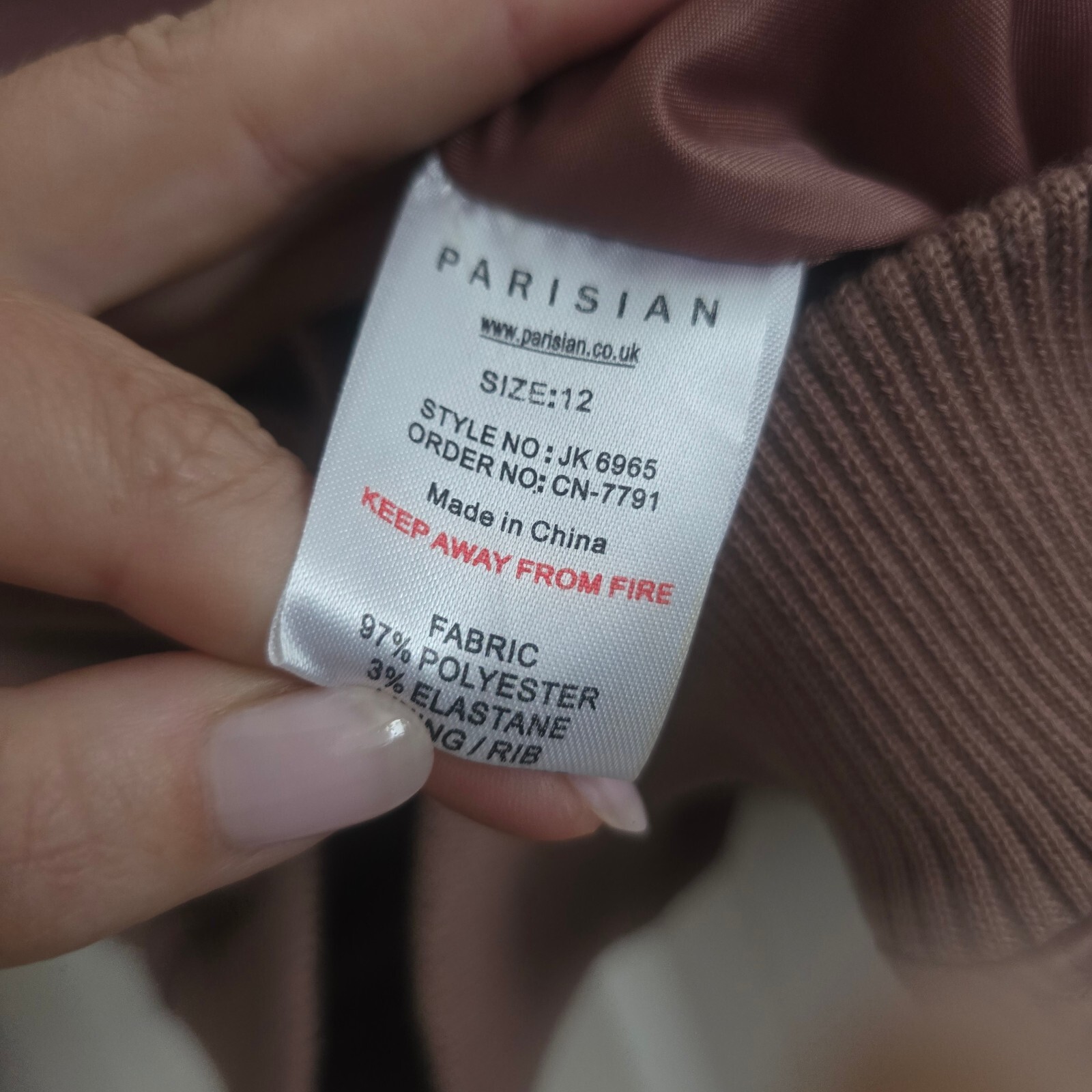 Parisian Collection Pink Satin Bomber Jacket Size 12 image 2