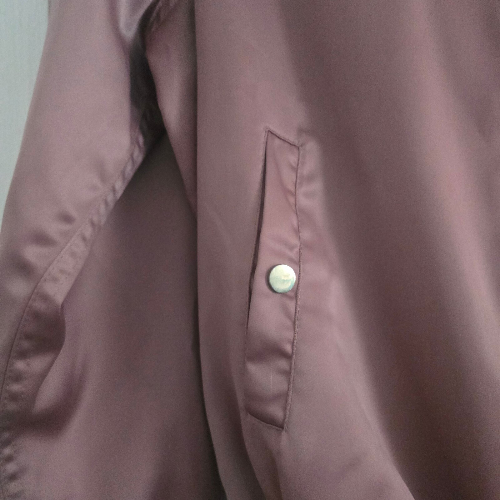 Parisian Collection Pink Satin Bomber Jacket Size 12 image 5