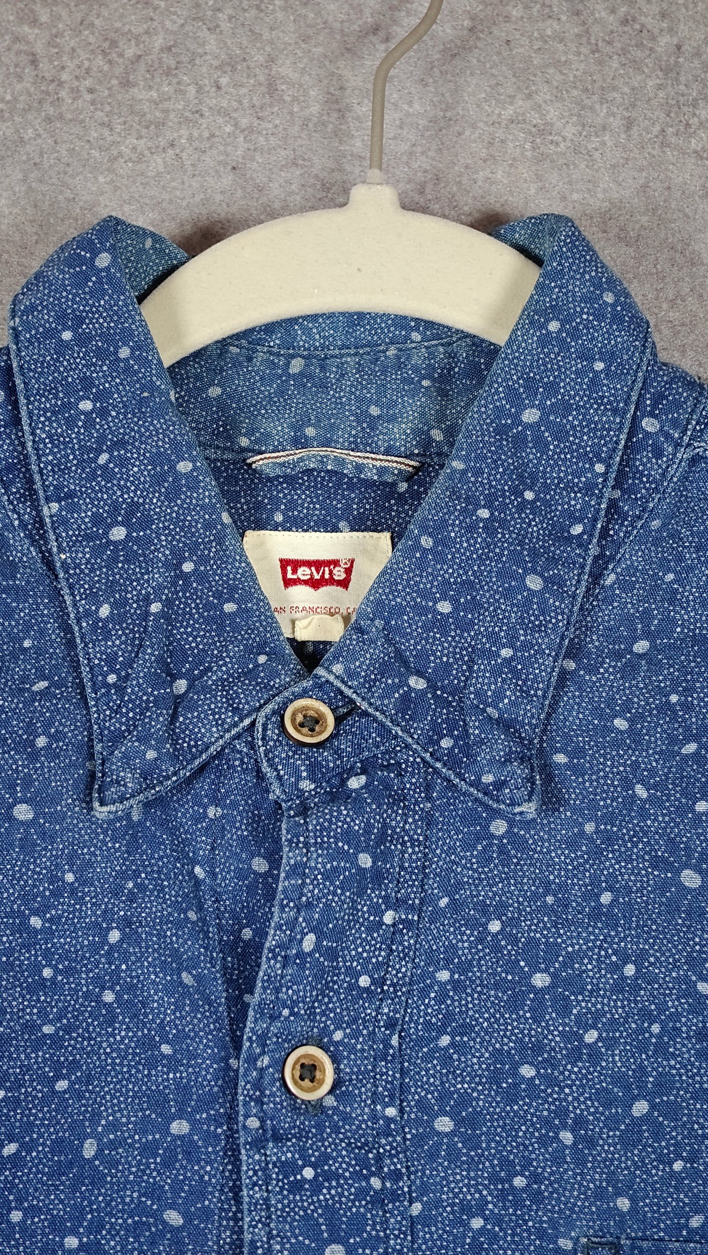 Levi's Men's Blue Printed Denim Shirt Medium image 4
