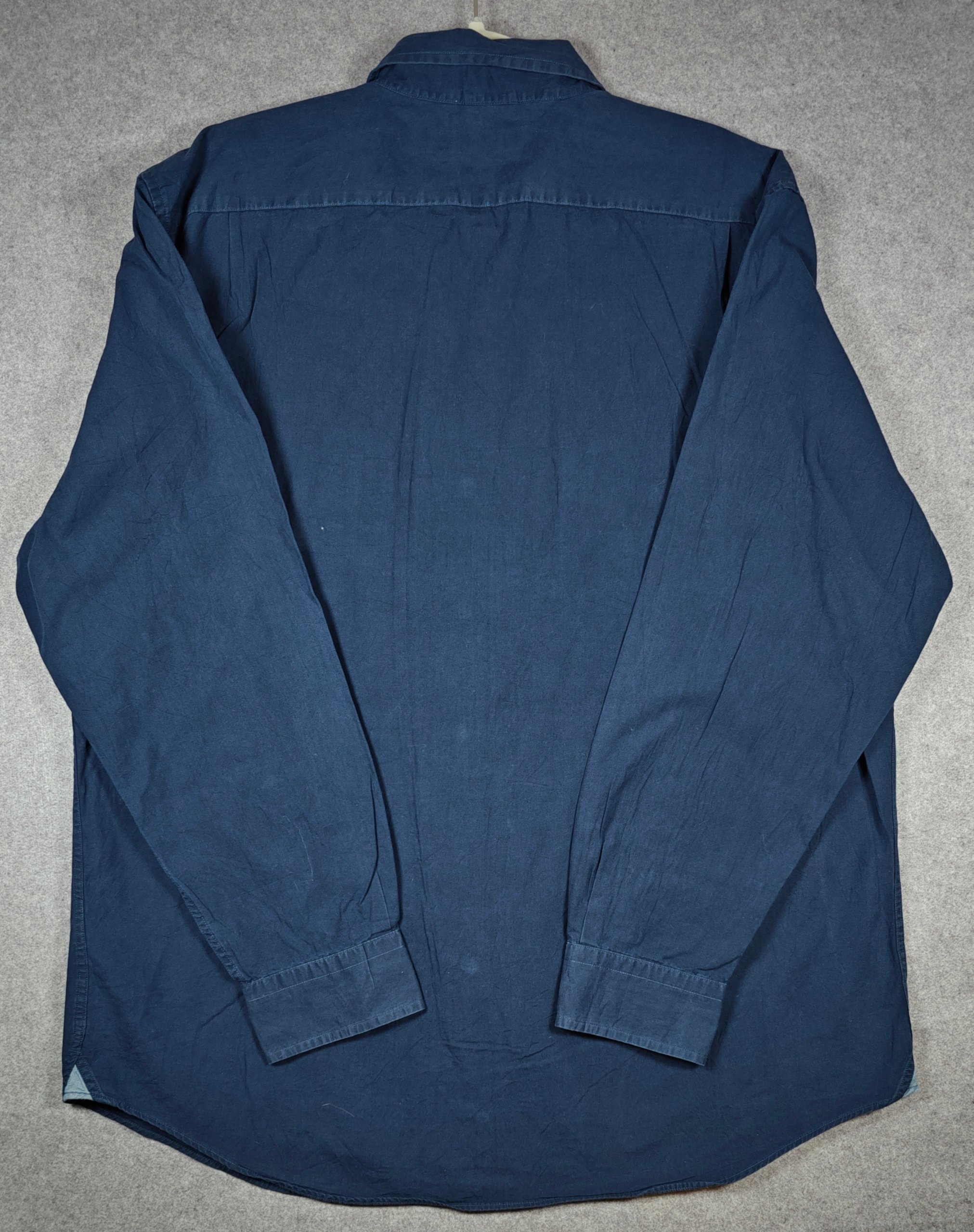 Nautica Men's Navy Sanded Poplin Shirt XL image 2