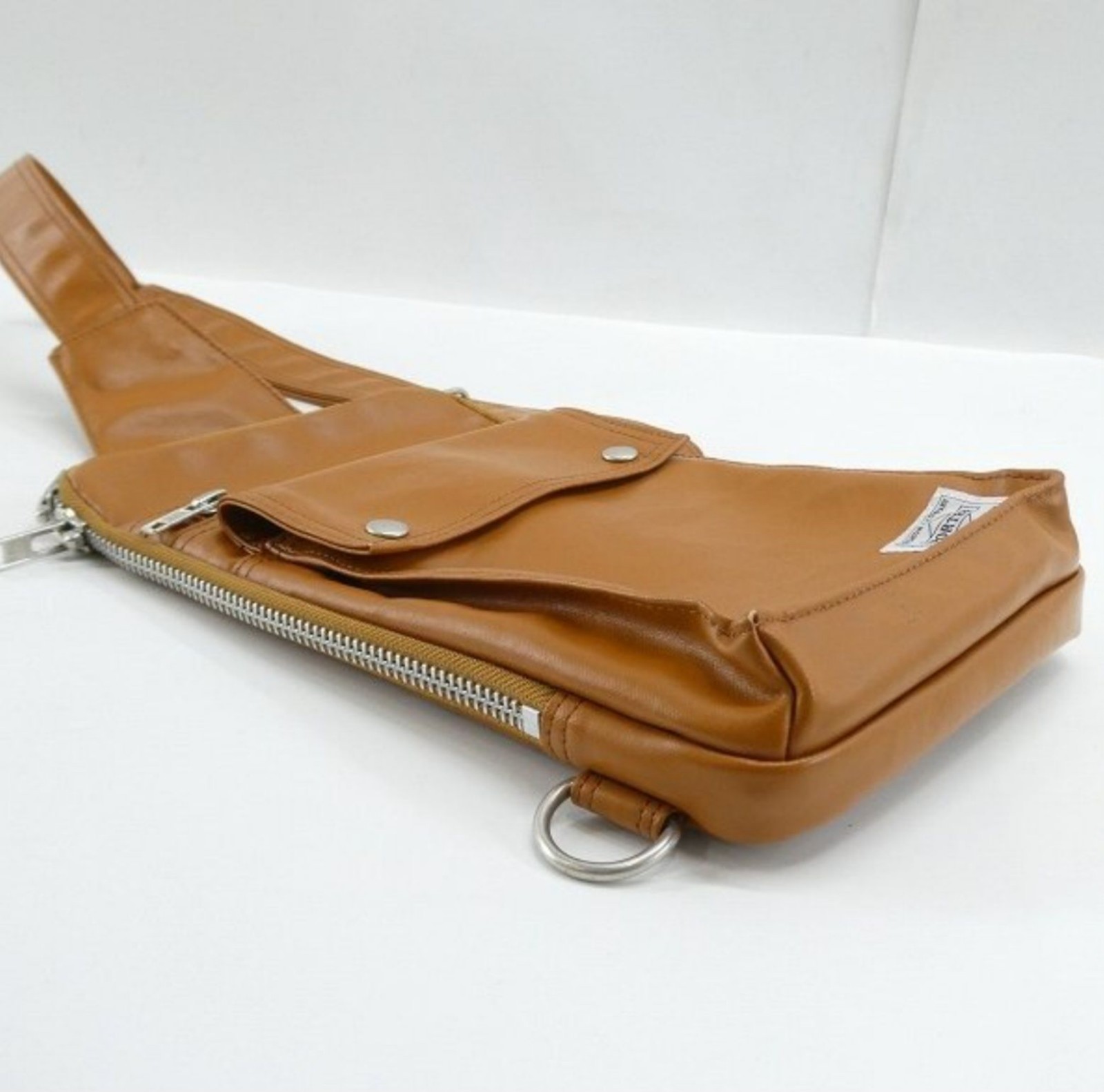 Porter Yoshida & Co. Camel Brown Leather Sling Shoulder Bag Unisex image 3