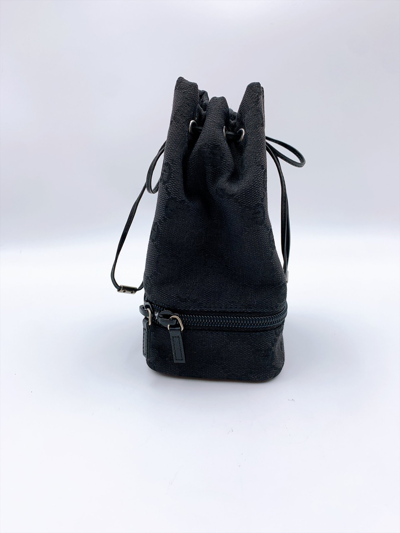 Gucci Monogram Canvas Mini Drawstring pouch – Black image 5