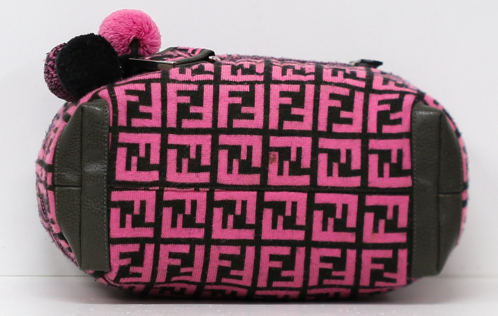 Fendi Black & Pink Wool Monogram Handbag – Dustbag image 4