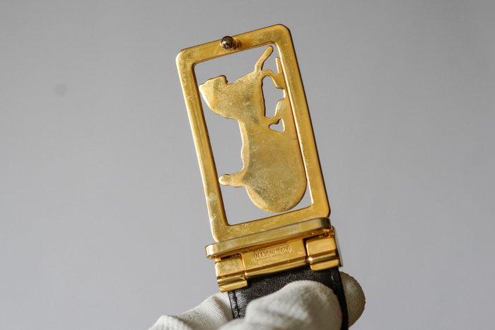 Céline Triomphe Buckle Leather Belt image 3