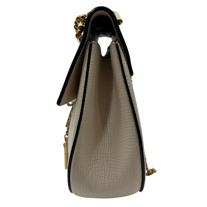 Chloé Drew Shoulder Bag – Ivory & Navy Leather, Gold Plated Hardware image 4