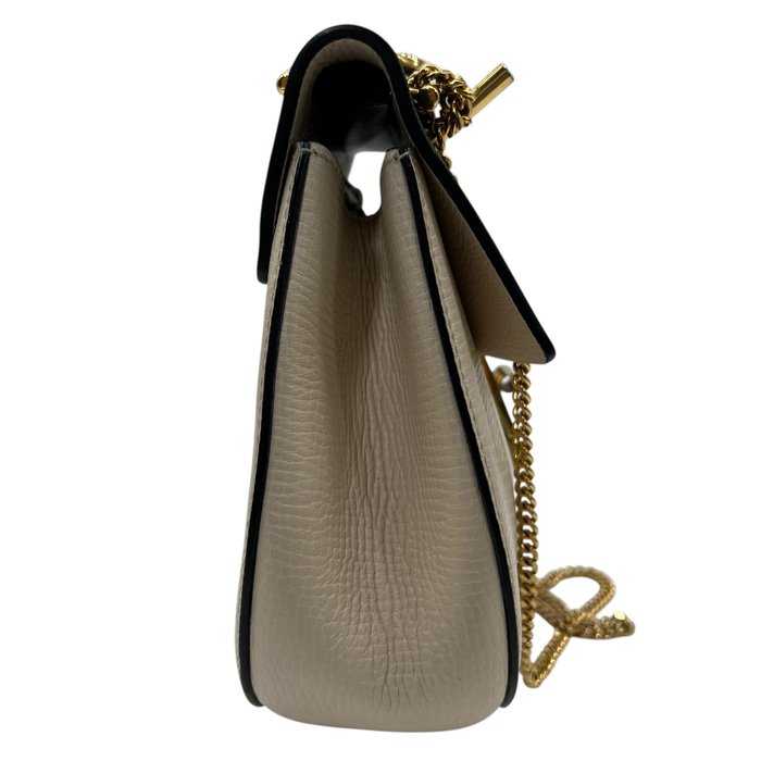 Chloé Drew Shoulder Bag – Ivory & Navy Leather, Gold Plated Hardware image 5