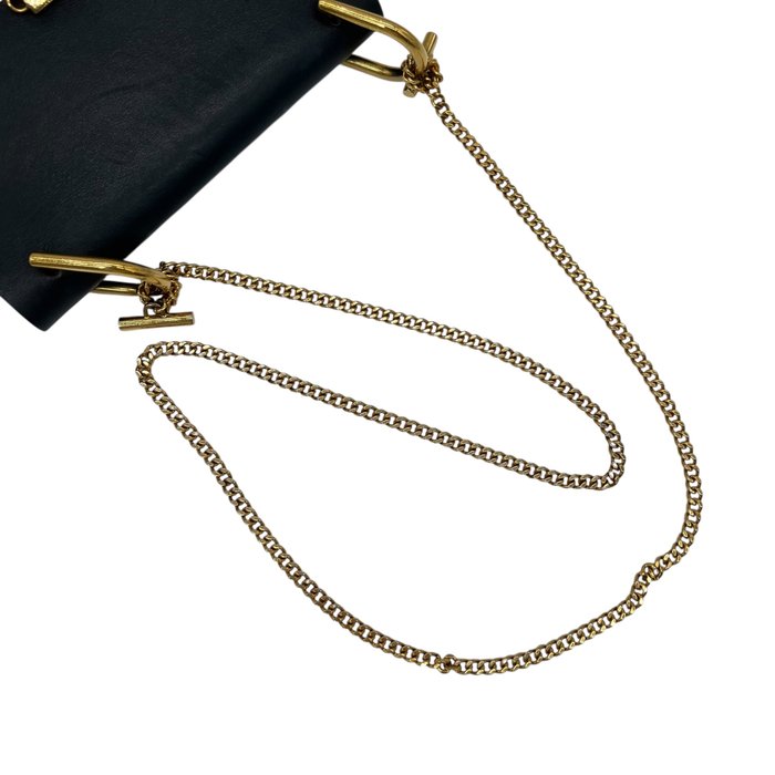 Chloé Drew Shoulder Bag – Ivory & Navy Leather, Gold Plated Hardware image 7