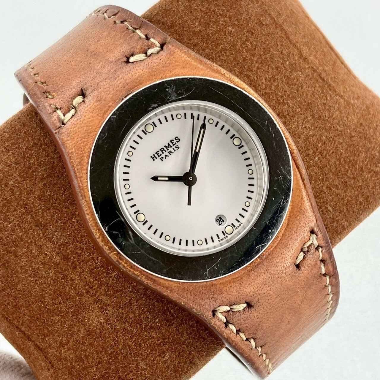Hermès Harnais  Quartz Watch – White Dial, Stainless Steel, 31mm image 2