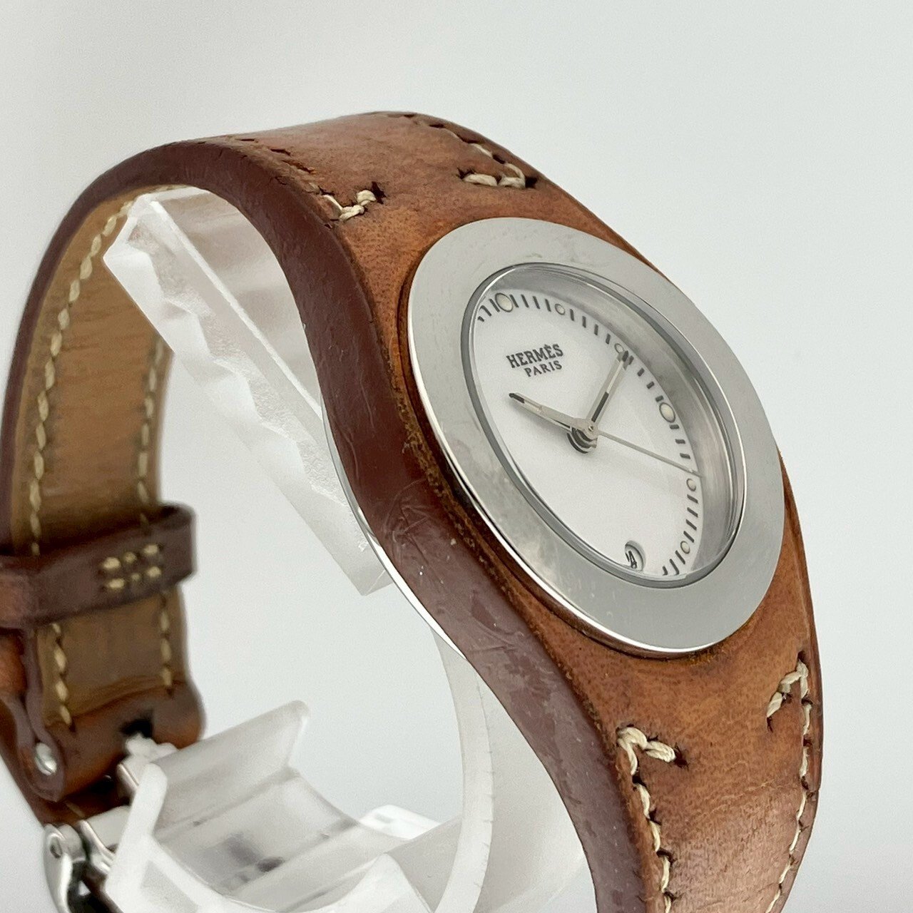 Hermès Harnais  Quartz Watch – White Dial, Stainless Steel, 31mm image 9