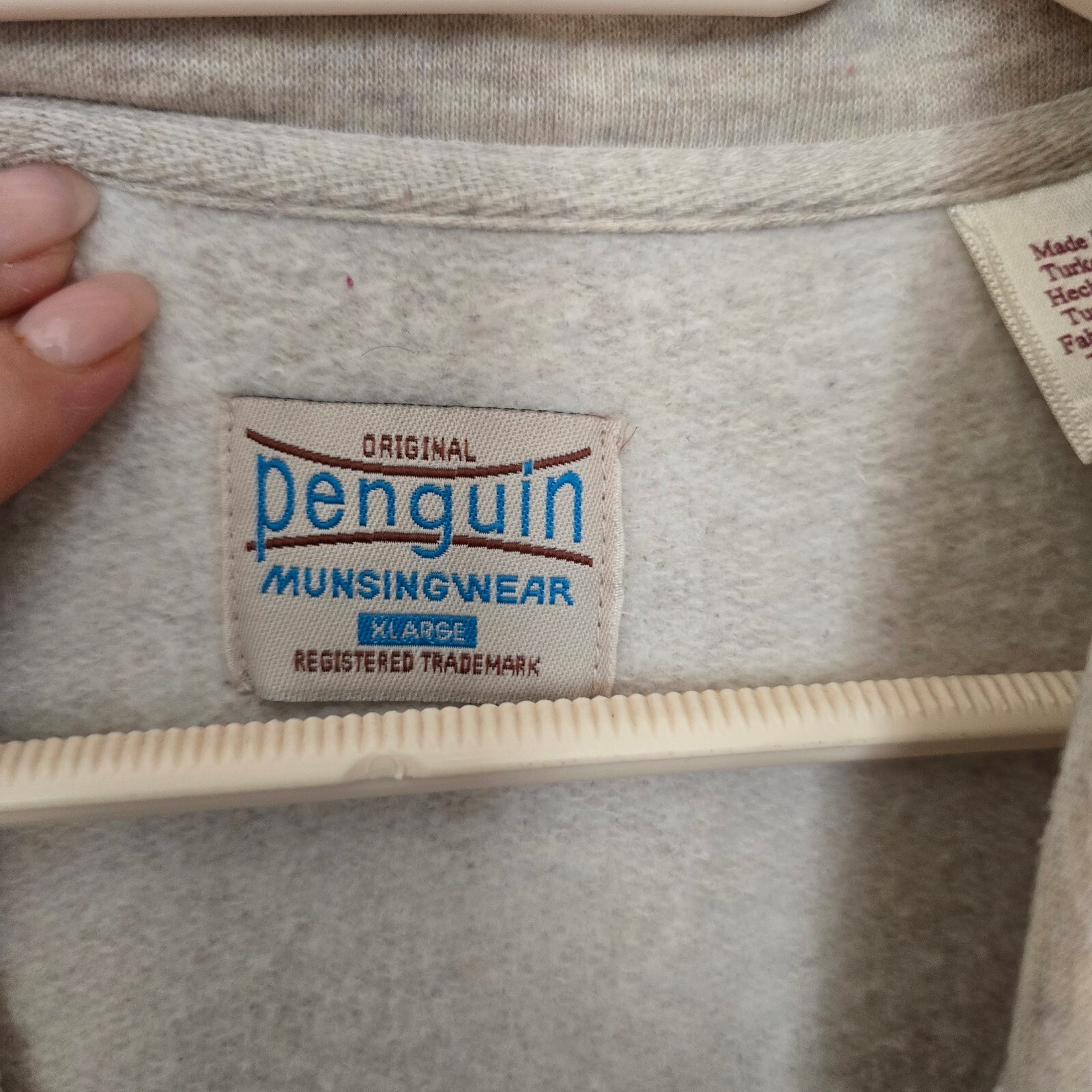 Original Penguin Munsingwear Beige Shawl Collar Cardigan XL image 7