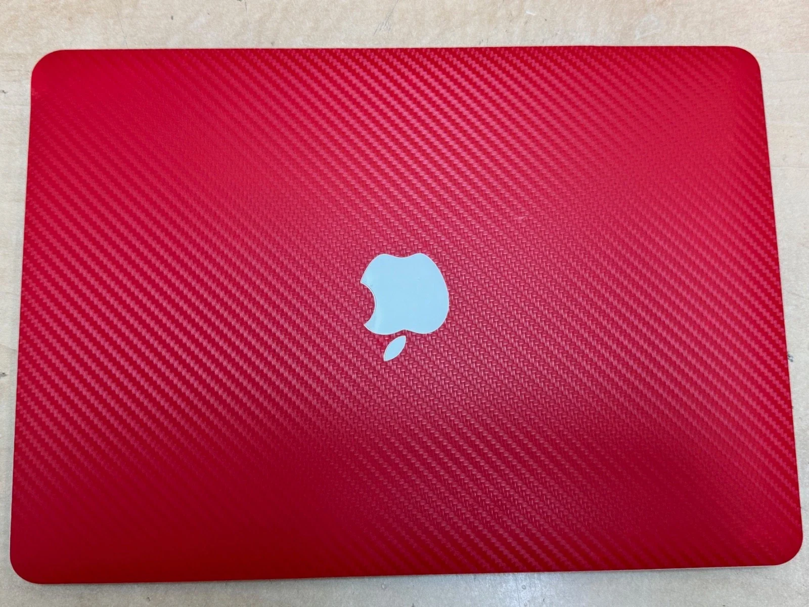 Apple MacBook Carbon Fiber Skin Cover in Red, Yellow, Burgundy, Silver & Blue