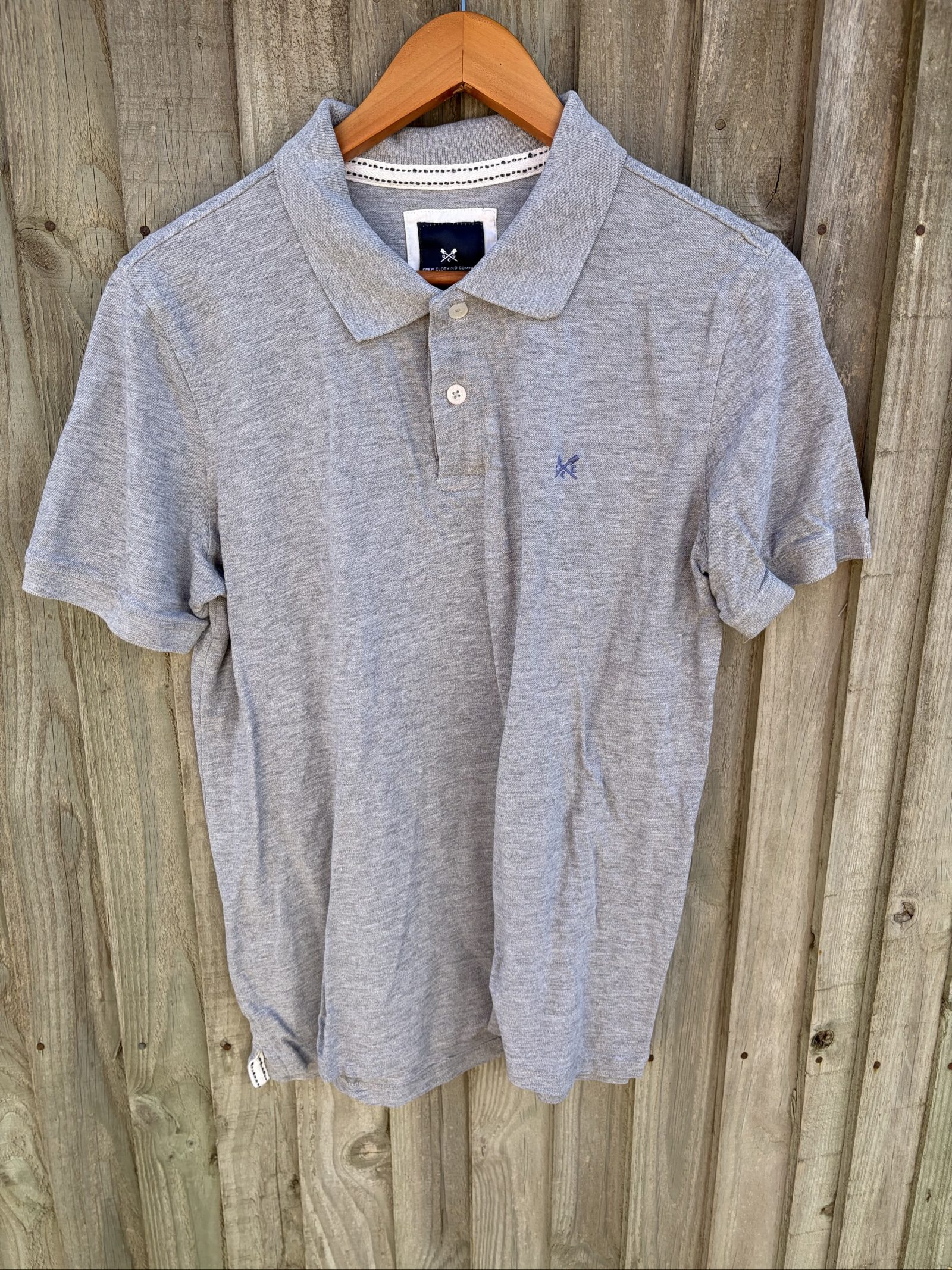 Crew Clothing Company Men Grey Polo Shirt Medium