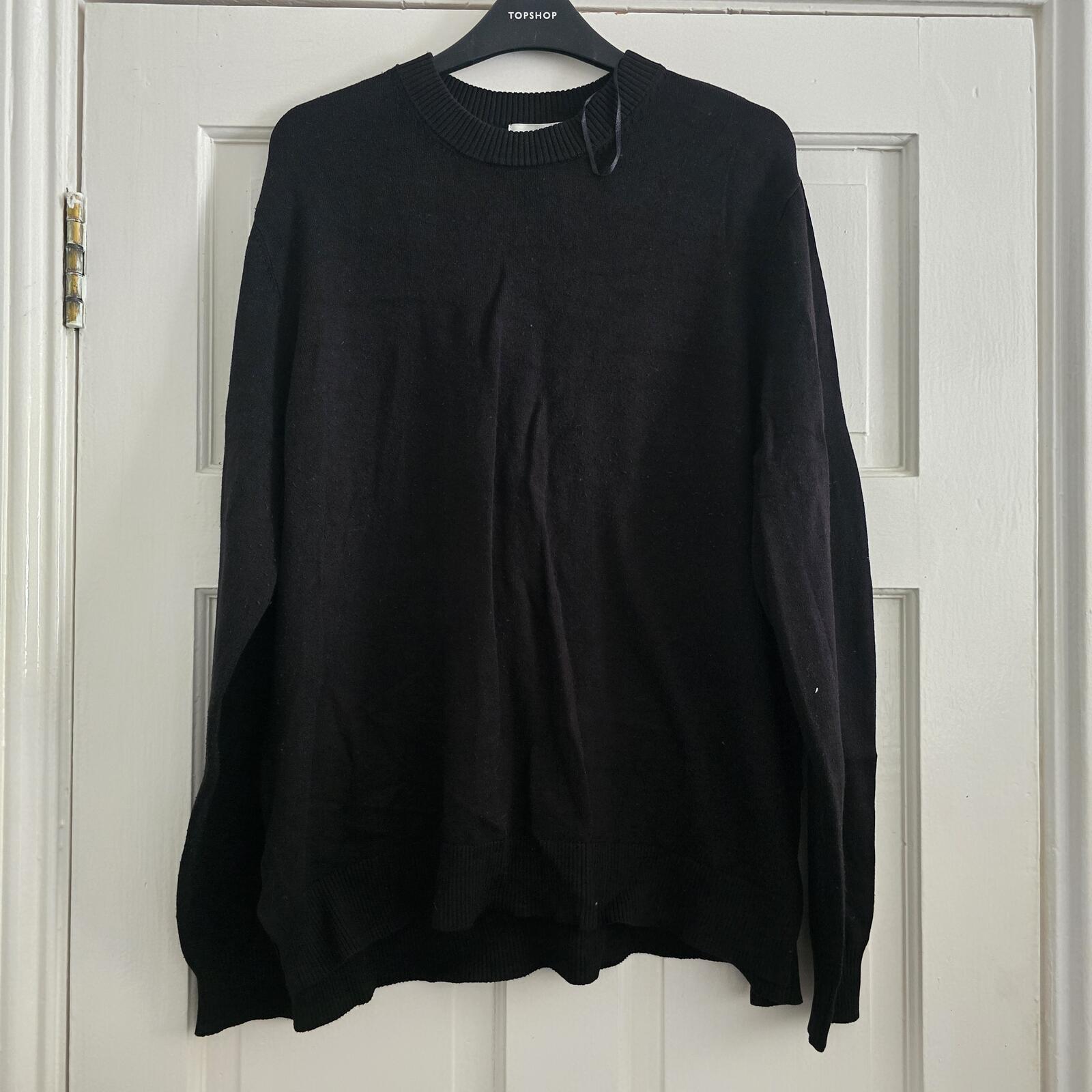 H&m Ladies black basics long sleeve knit jumper, size L image 2