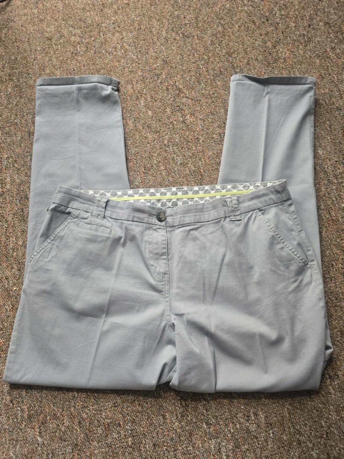Maine grey cotton trousers chinos size 16