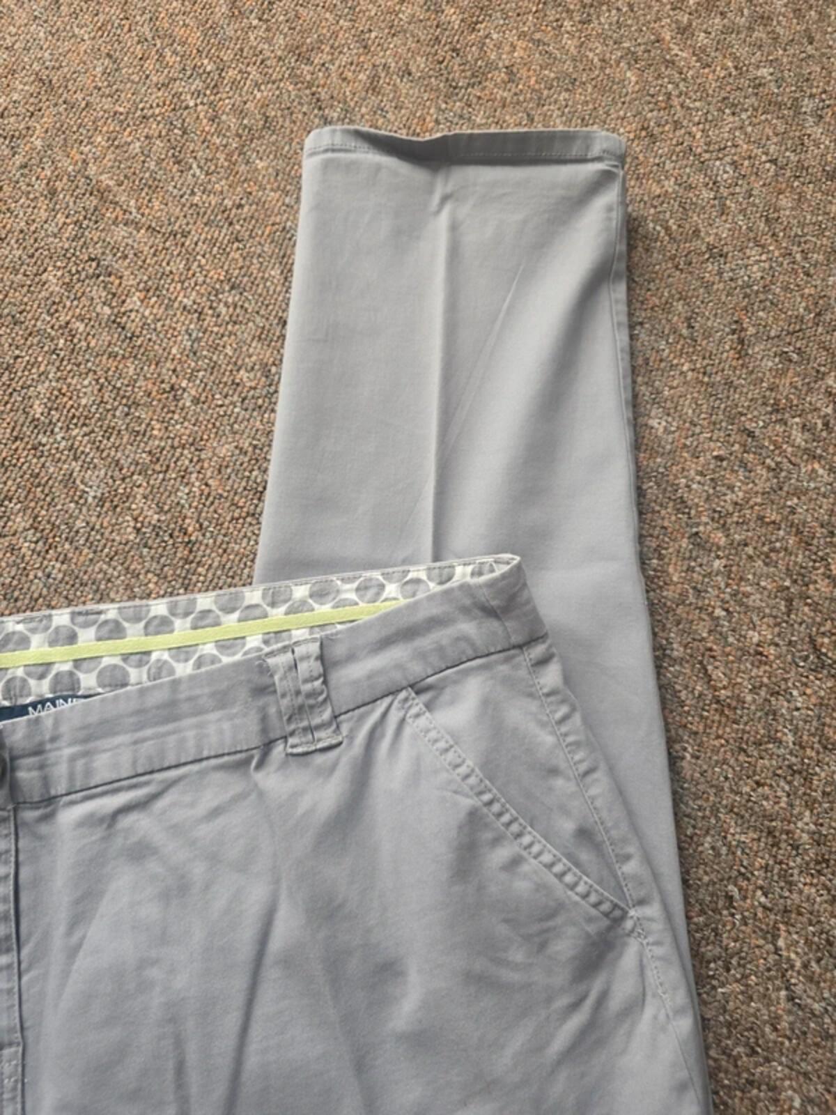 Maine grey cotton trousers chinos size 16 image 6