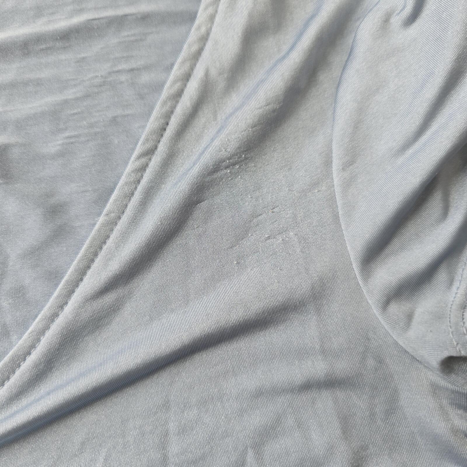 Light Blue Ruched Front Short Sleeve Top XS, Urban Outfitters, slinky image 2