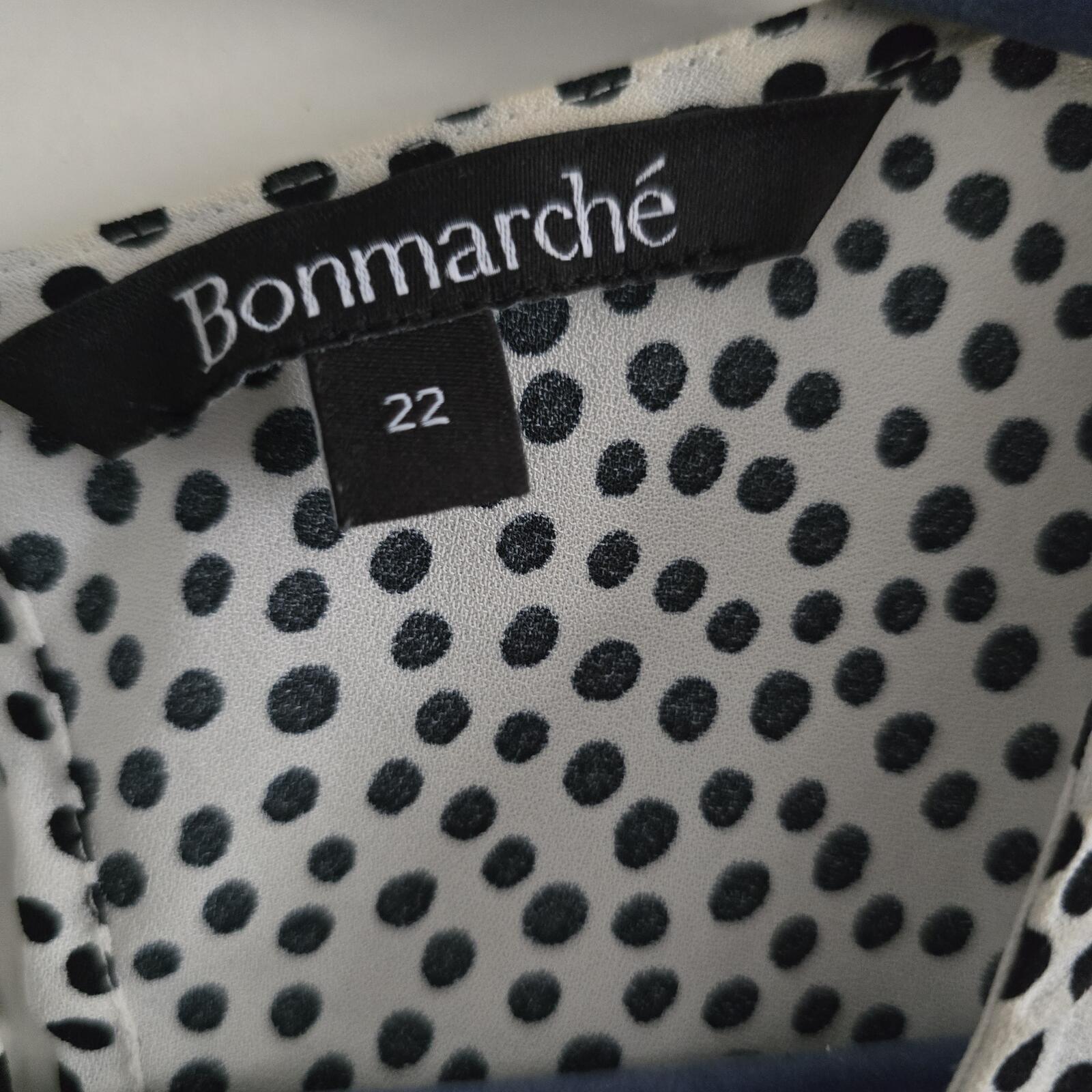 Bonmarché Women's Polka Dot Tie Front Top Blouse Size 22, plus size image 3