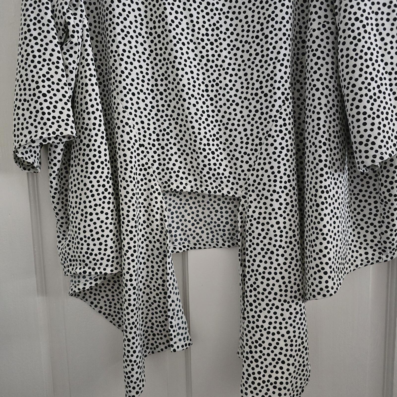 Bonmarché Women's Polka Dot Tie Front Top Blouse Size 22, plus size image 6