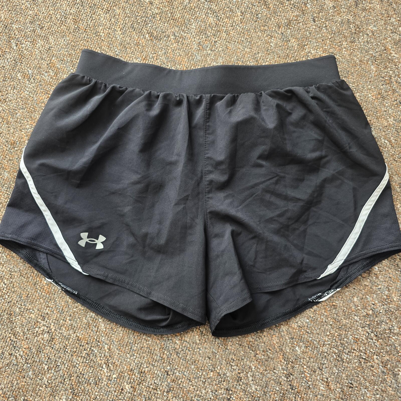 Under Armour Black Athletic Running Shorts with Inner Lining, Size S