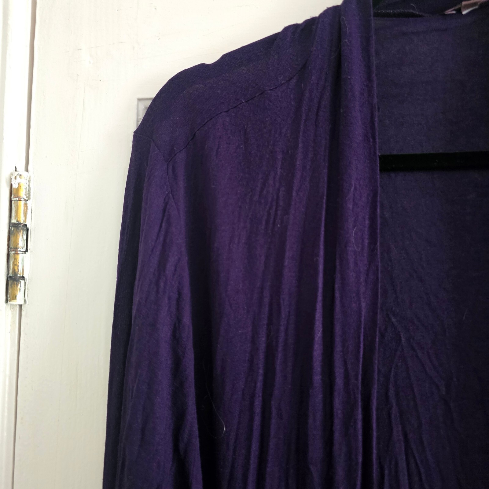 Phase Eight Purple Open Front Longline Sleeve Cardigan Size 16, relaxed fit image 4