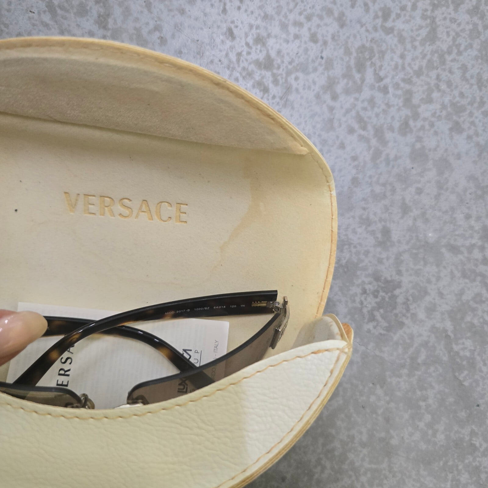 Versace Rimless Sunglasses with Rhinestone Detailing and Case image 2