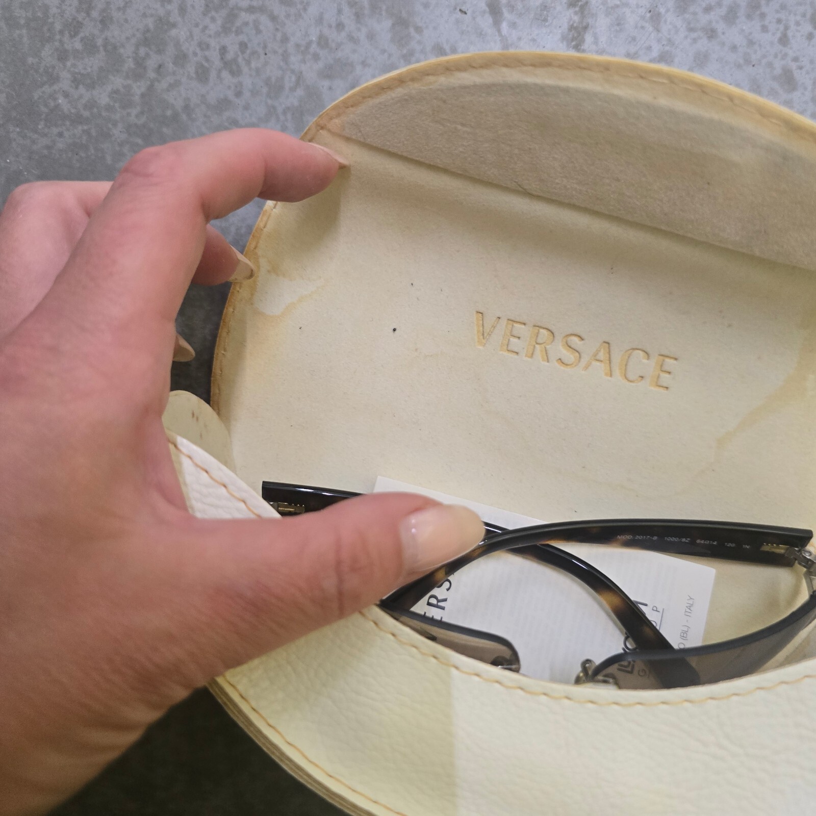 Versace Rimless Sunglasses with Rhinestone Detailing and Case image 3