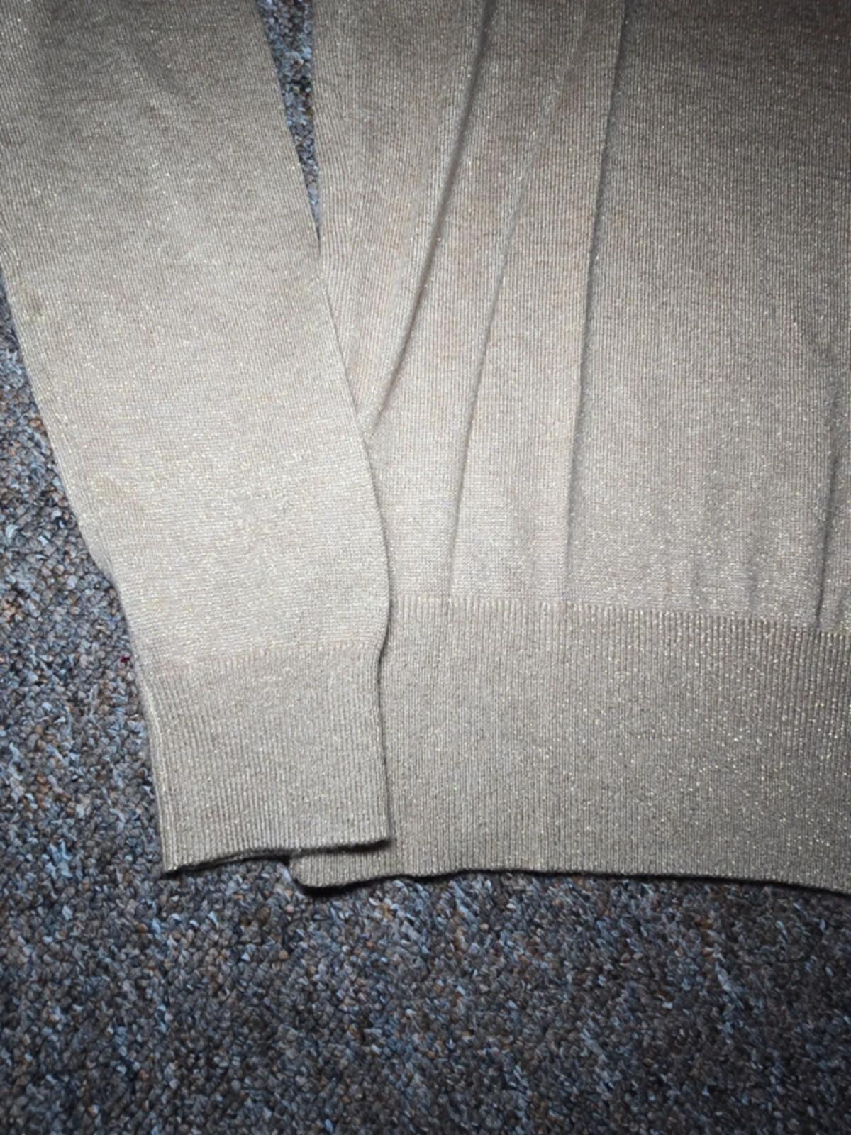 H&M Gold Sparkle Fine Knit Jumper – Size M – Glitter Party Knit image 5