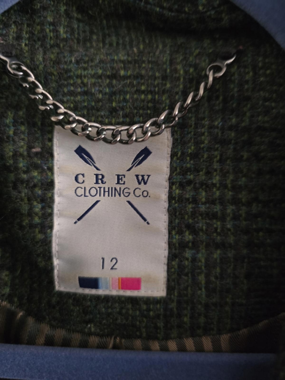 Crew Clothing Herringbone Tweed Khaki Blazer, size 12 image 4