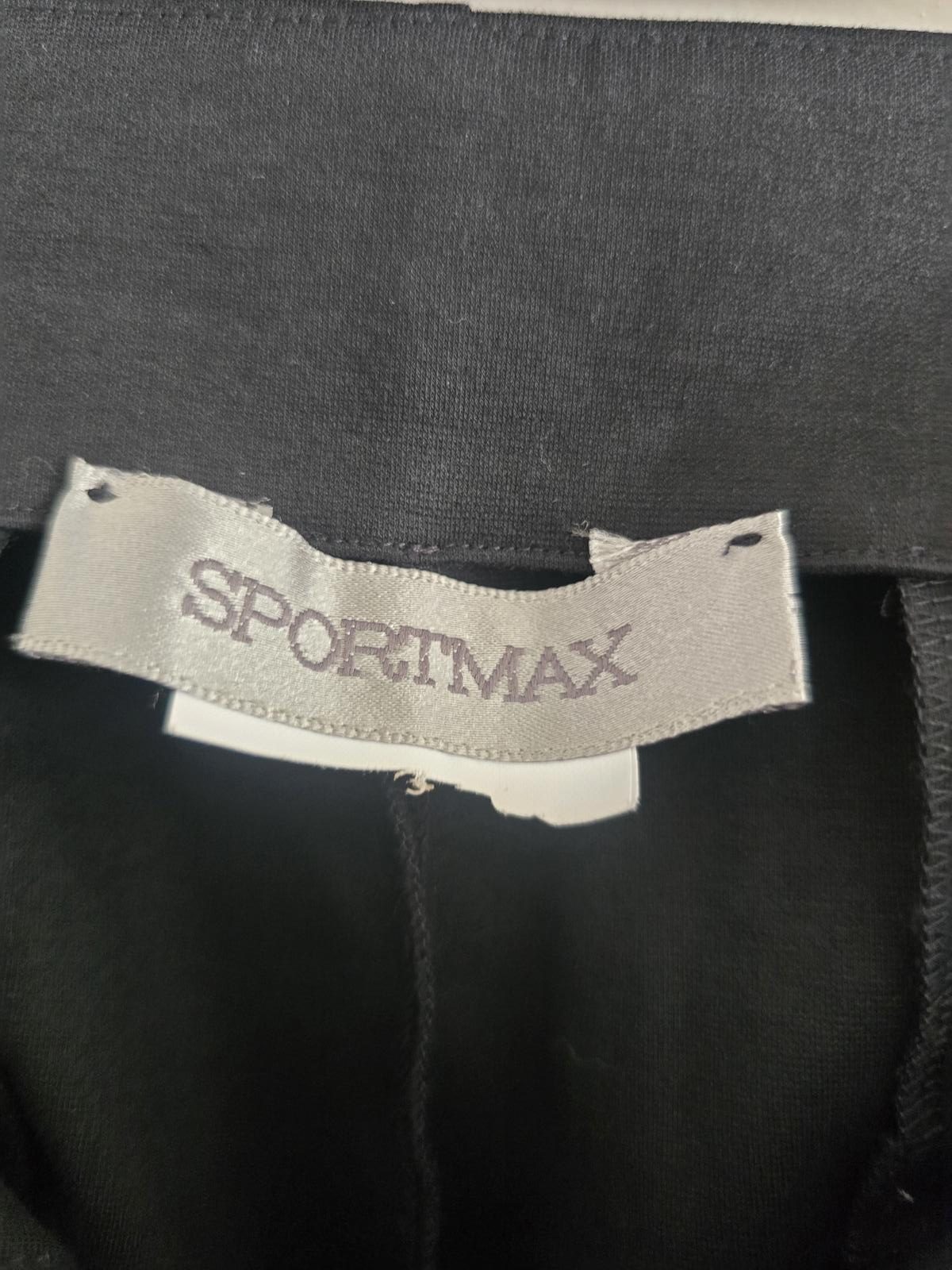 Sportmax Black Tailored Trousers, size M, high waisted, slim fit, stretch image 4