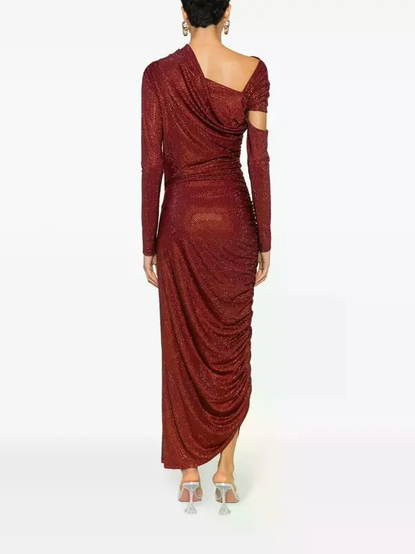 New Cult Gaia Red Sequin Maxi Dress Size M image 4