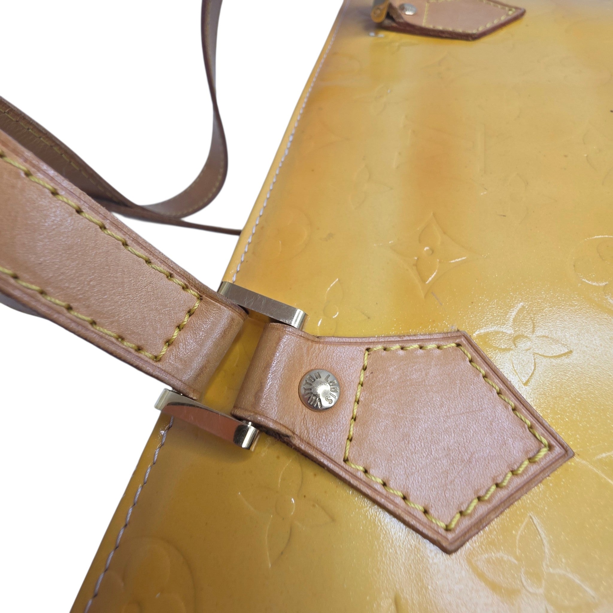 Louis Vuitton Yellow Houston Monogram Vernis Leather Tote Bag image 6