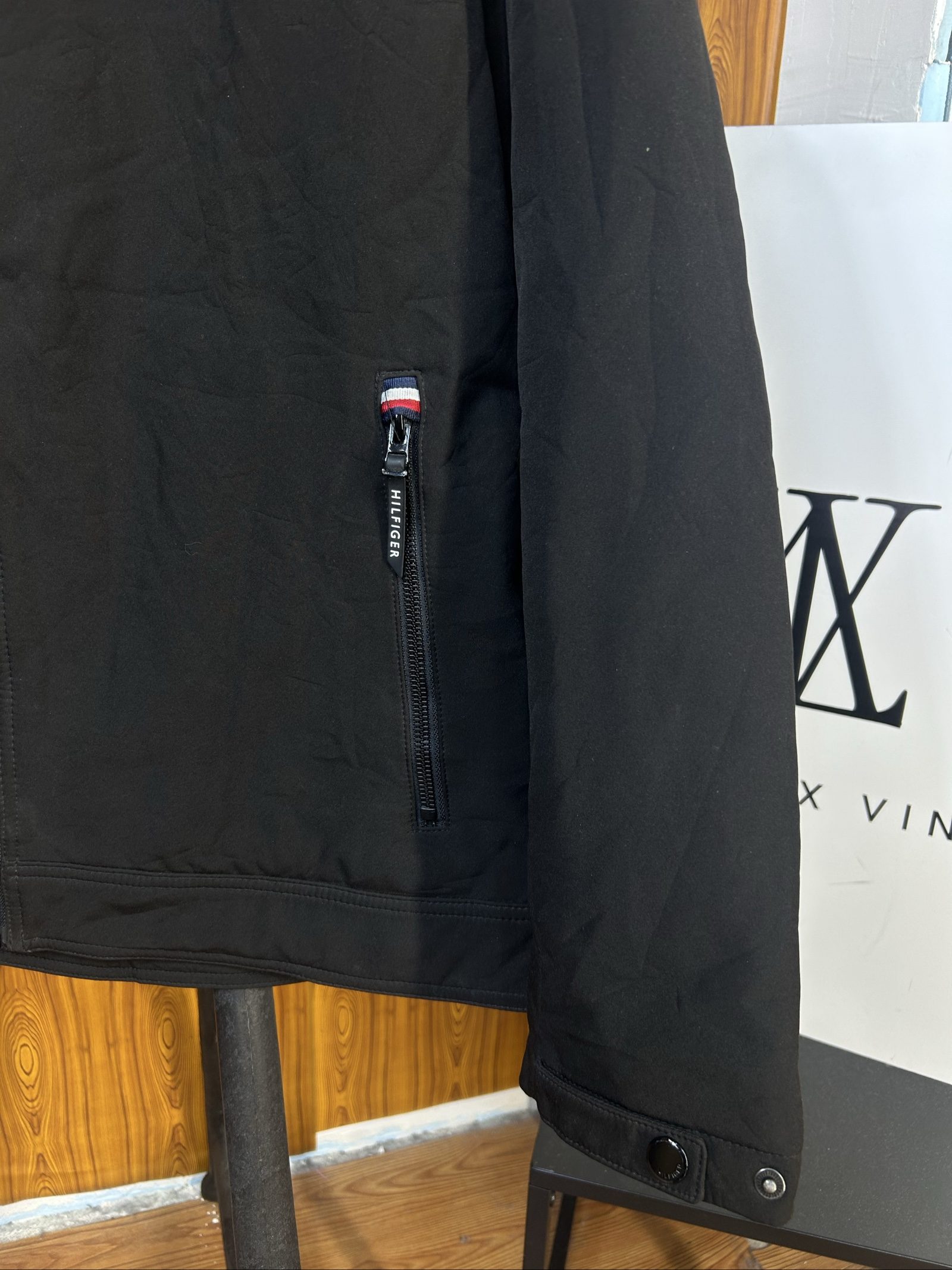 Tommy Hilfiger Uomo Nero Giacca Con Cappuccio XL 3-Layer Water Resistant image 6