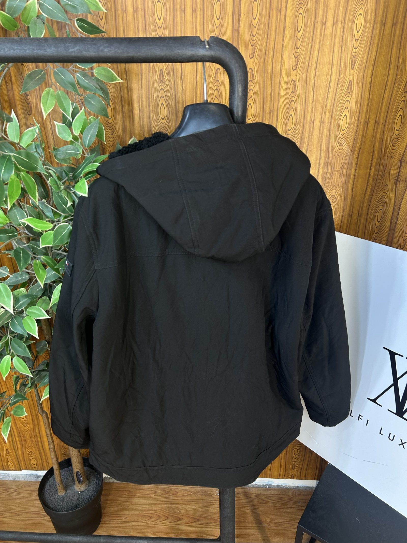 Tommy Hilfiger Uomo Nero Giacca Con Cappuccio XL 3-Layer Water Resistant image 7