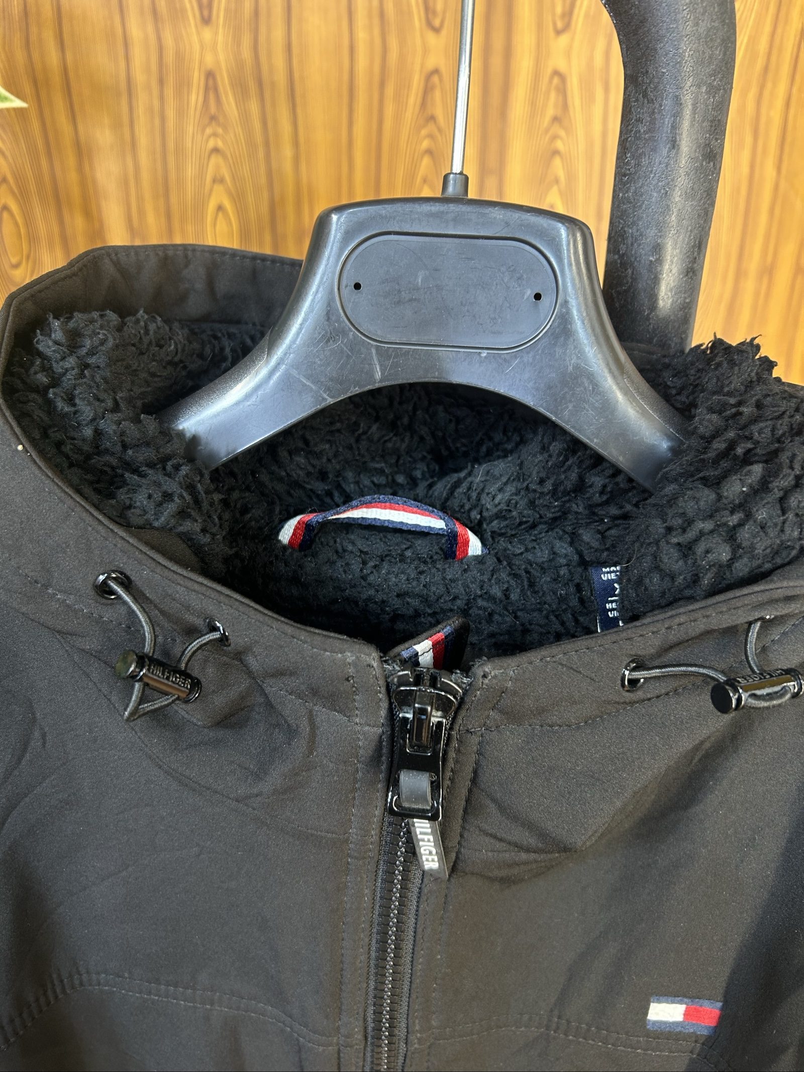 Tommy Hilfiger Uomo Nero Giacca Con Cappuccio XL 3-Layer Water Resistant image 3