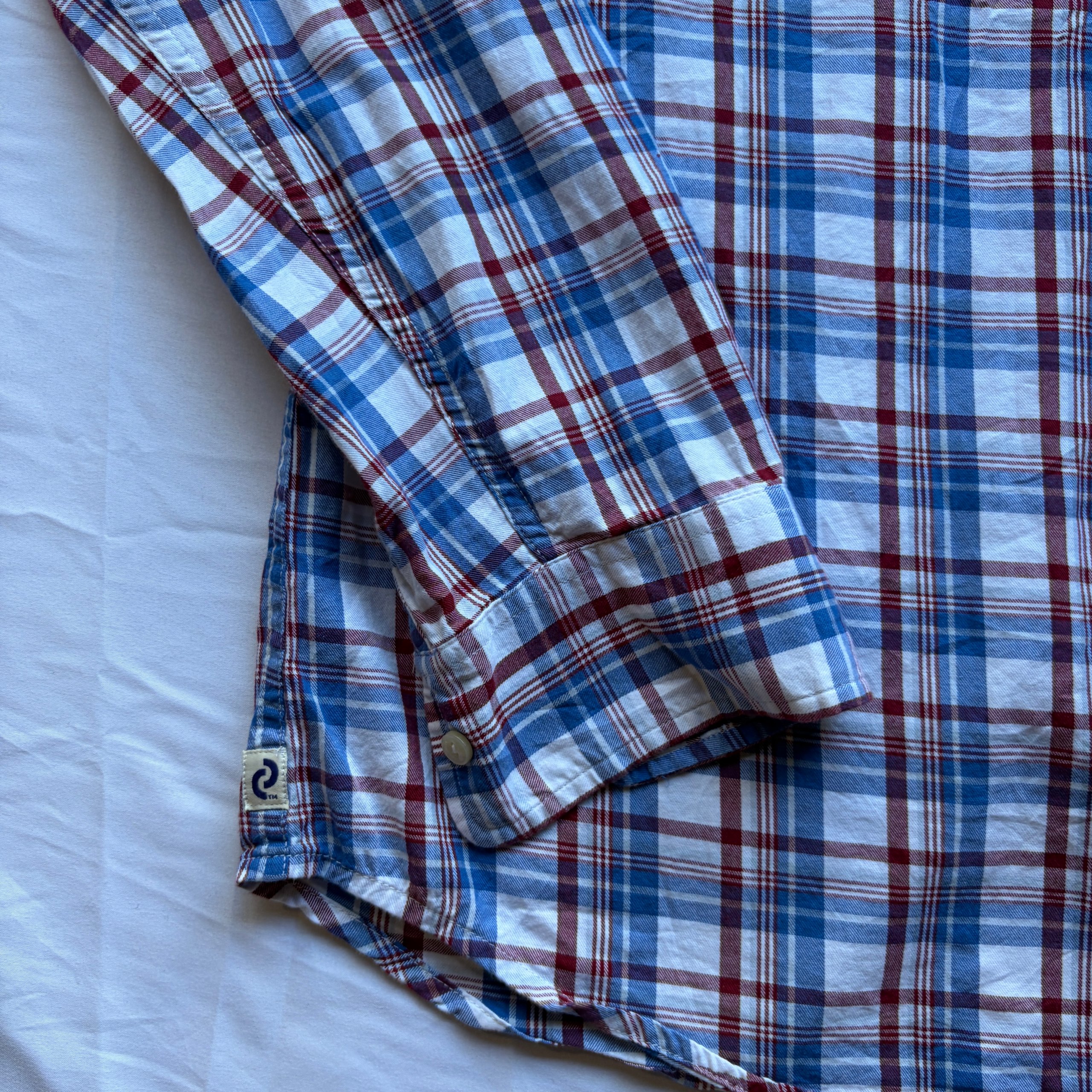 Denizen from Levi's Men's Blue & Red Checked Shirt Large image 3