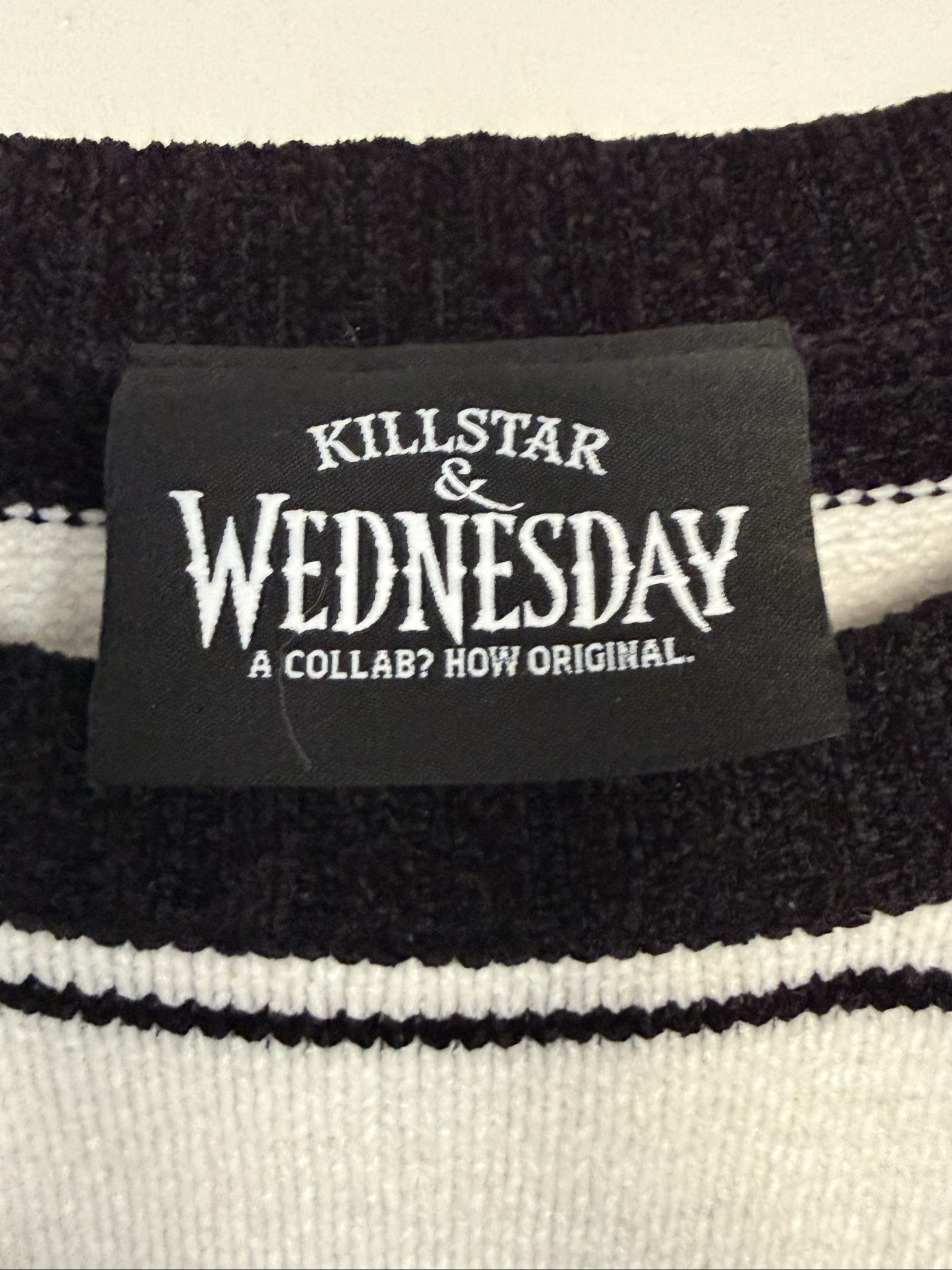 Killstar x Wednesday Addams Striped Jumper | Goth Emo Knit | Preloved size XL image 5