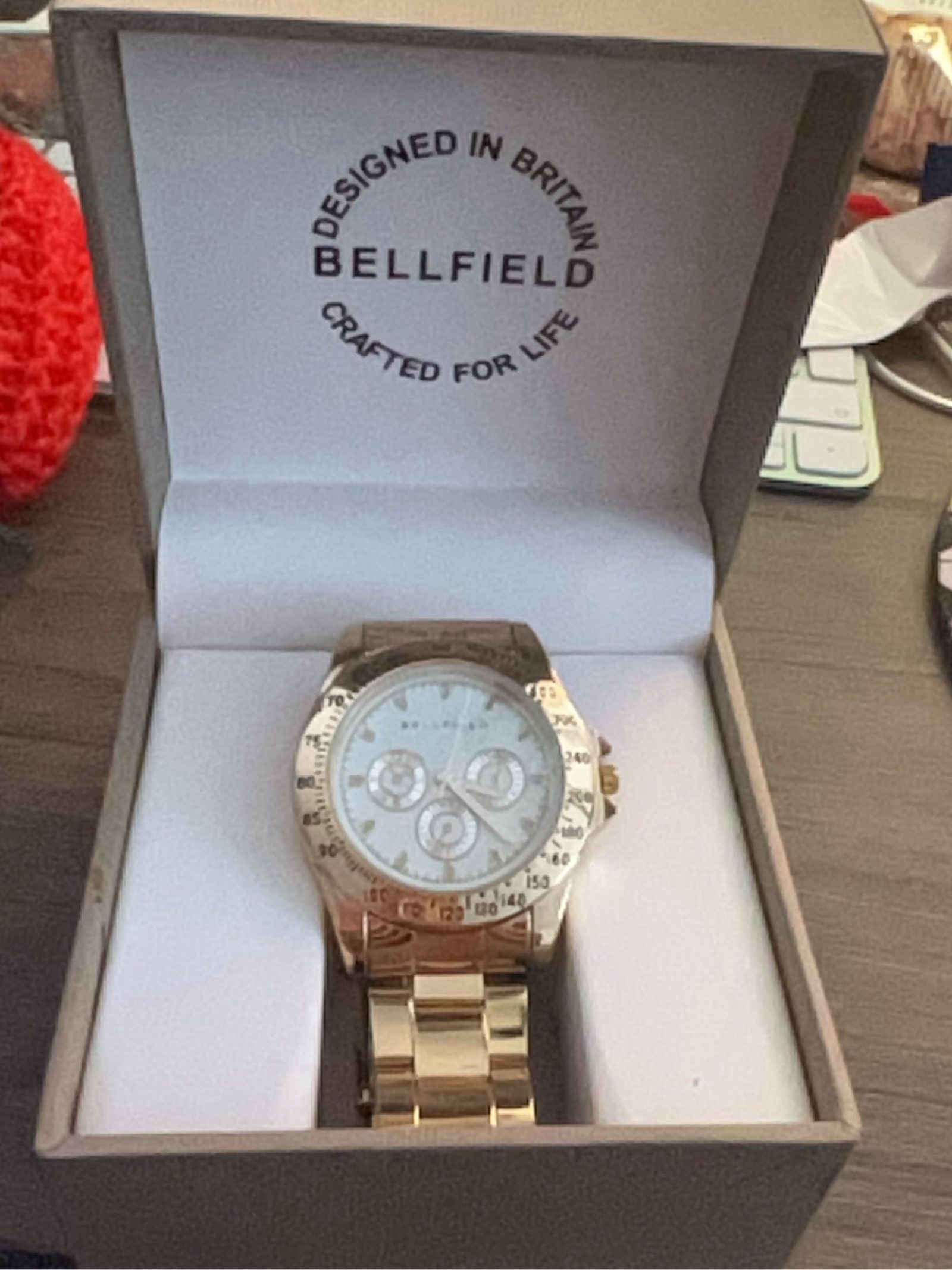Bellfield Gold Tone Men's Chronograph Wristwatch