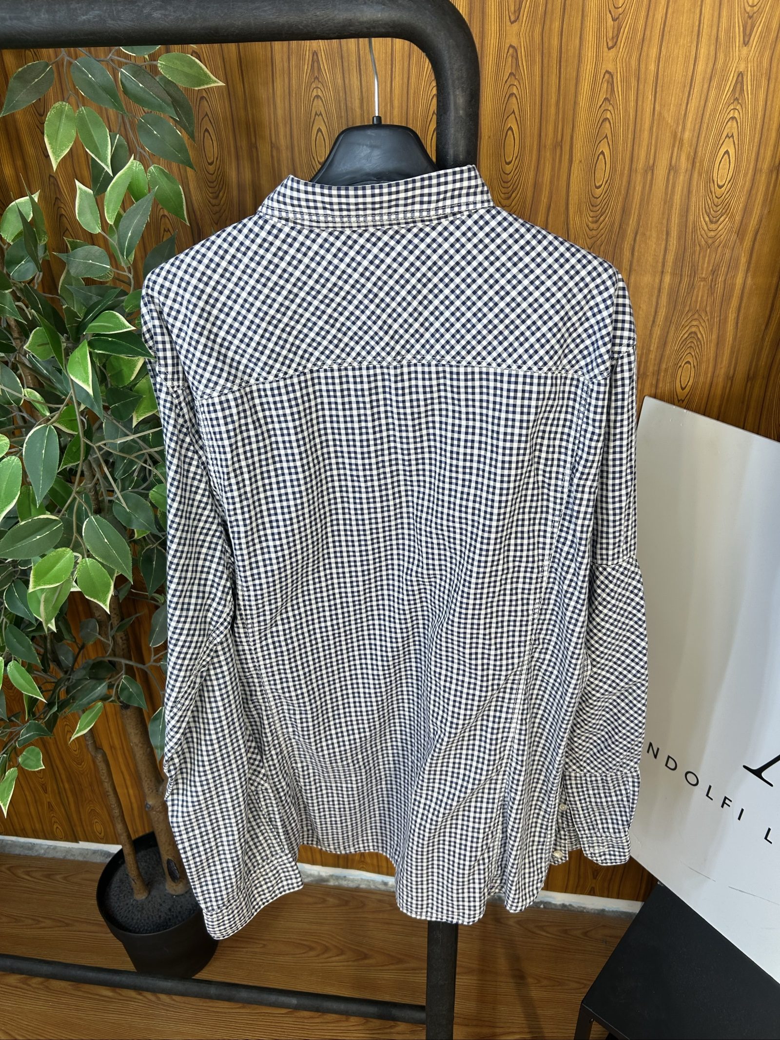 Jealous Navy & White Checkered Men's Shirt XL image 6
