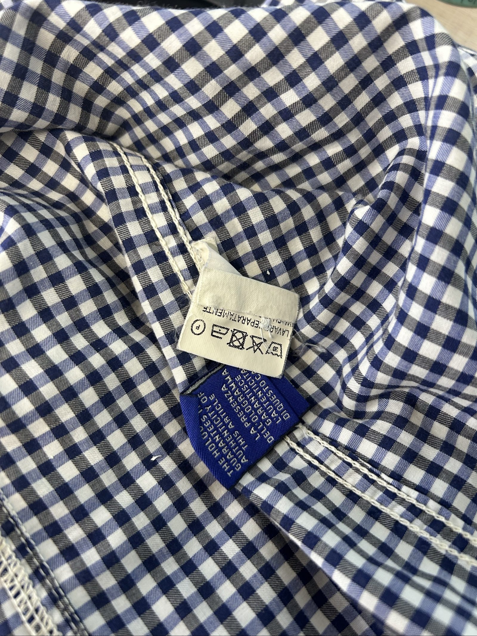 Jealous Navy & White Checkered Men's Shirt XL image 8