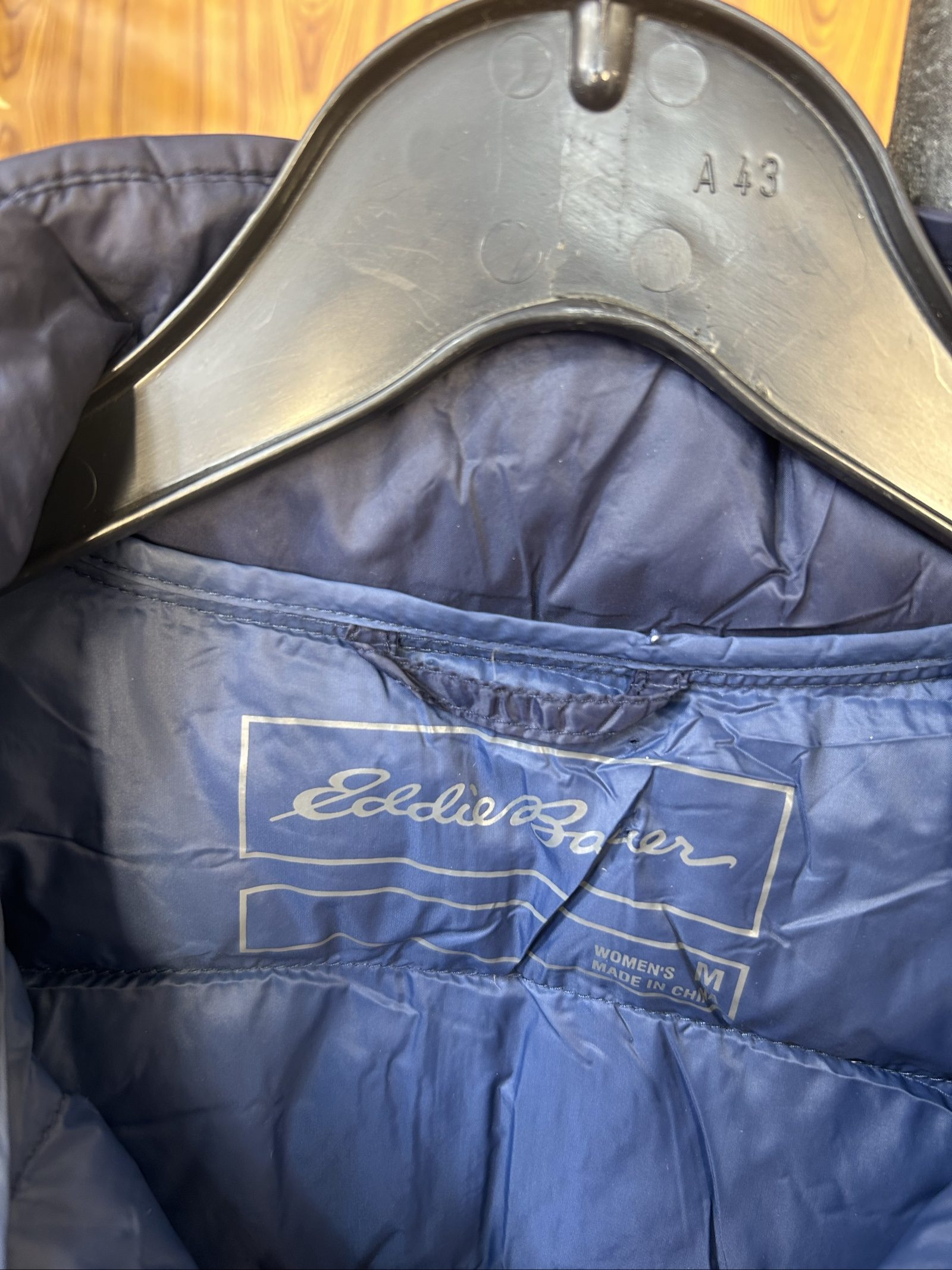 Eddie Bauer Navy Smanicato Imbottito Donna M image 5