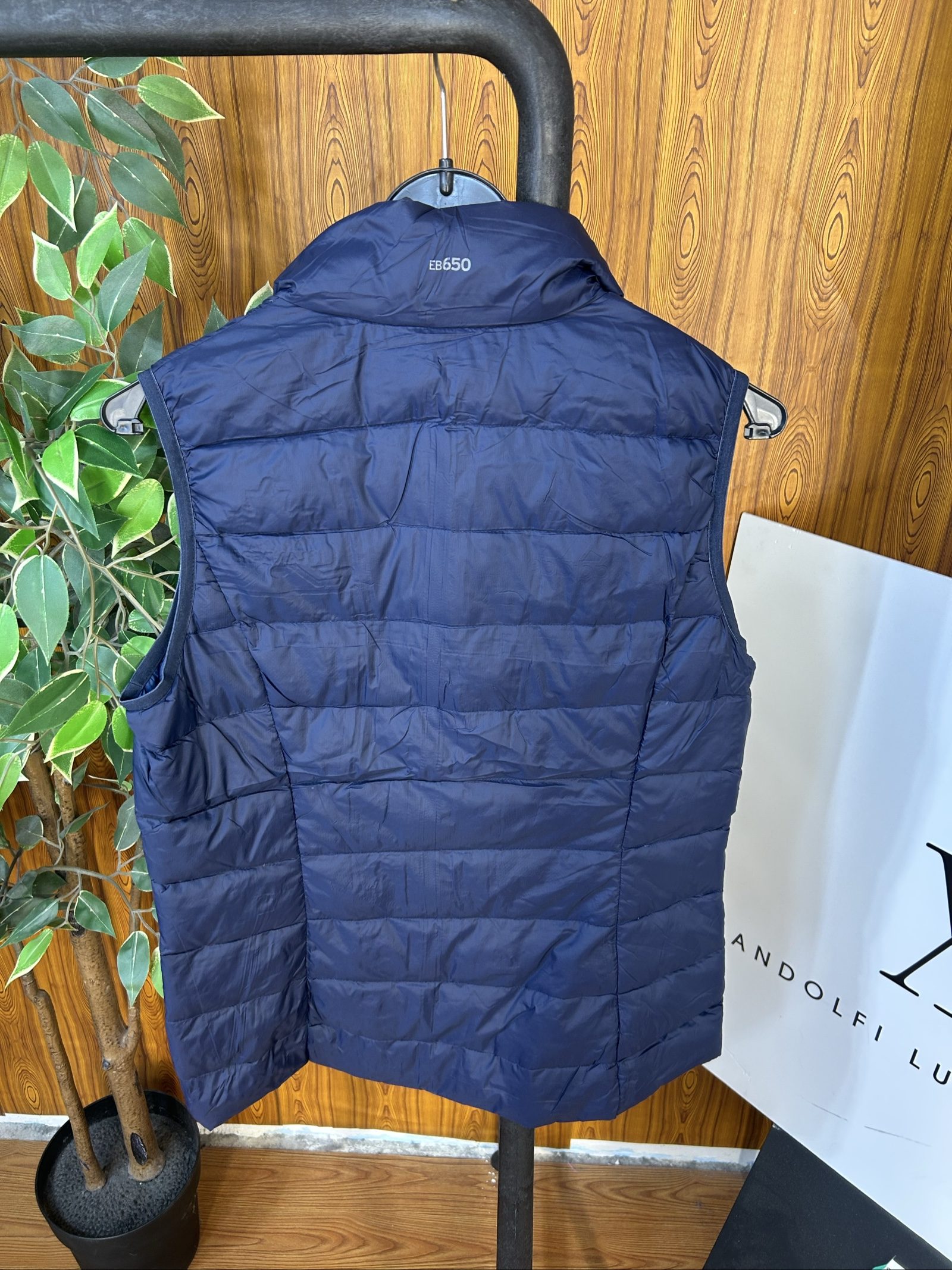 Eddie Bauer Navy Smanicato Imbottito Donna M image 6