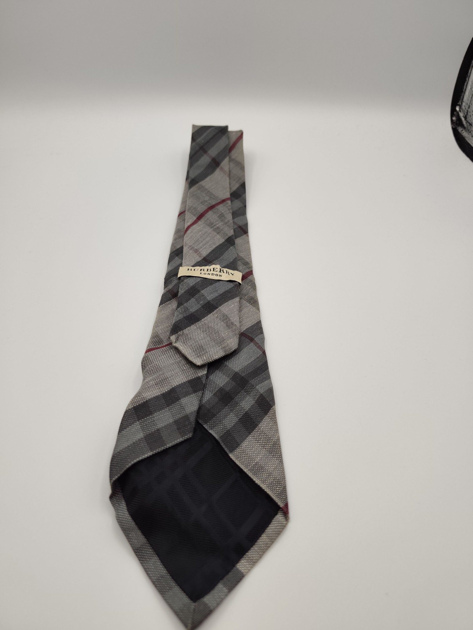 Burberry London Grey & Black Check Men's Tie